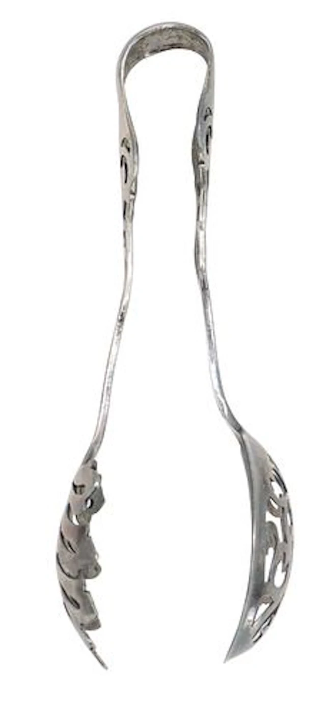 Watson Silver Company "Commonwealth" Sterling Silver Ice Tongs - 2.215 ozt.