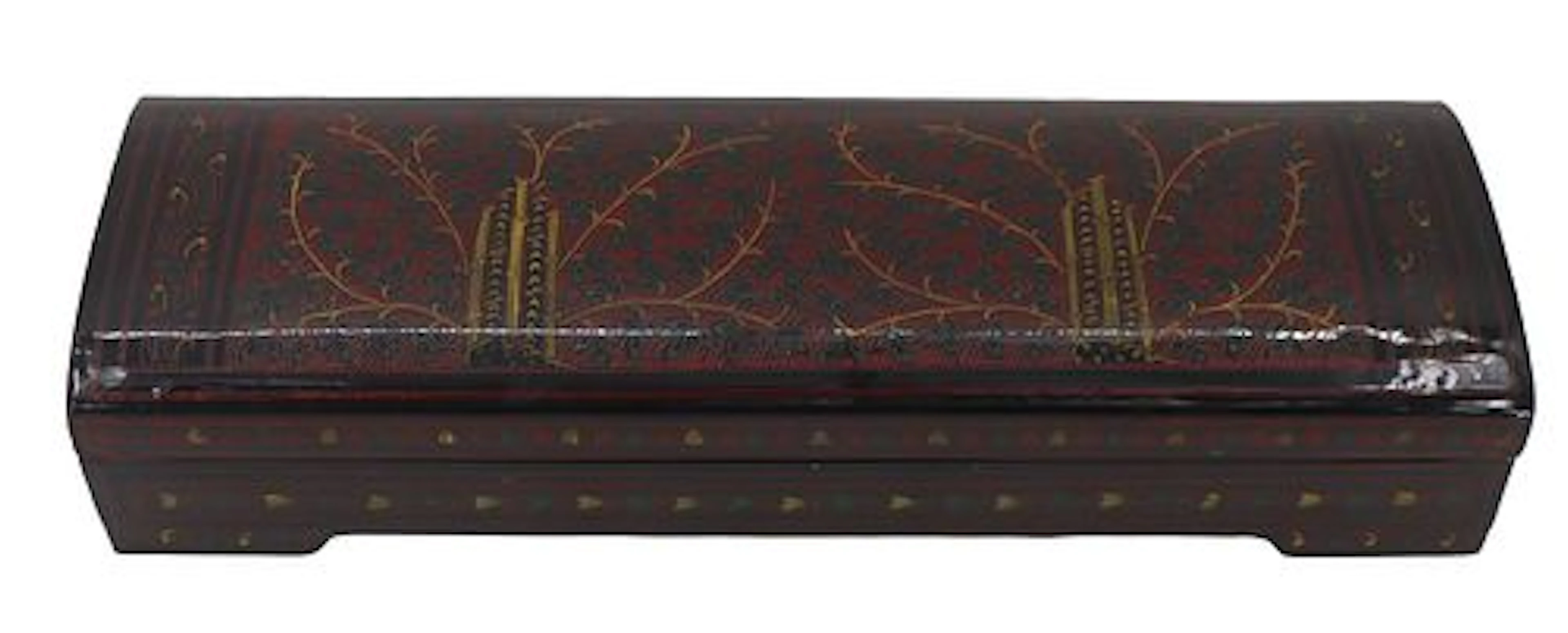 Vintage Burmese Lacquered Storage Box