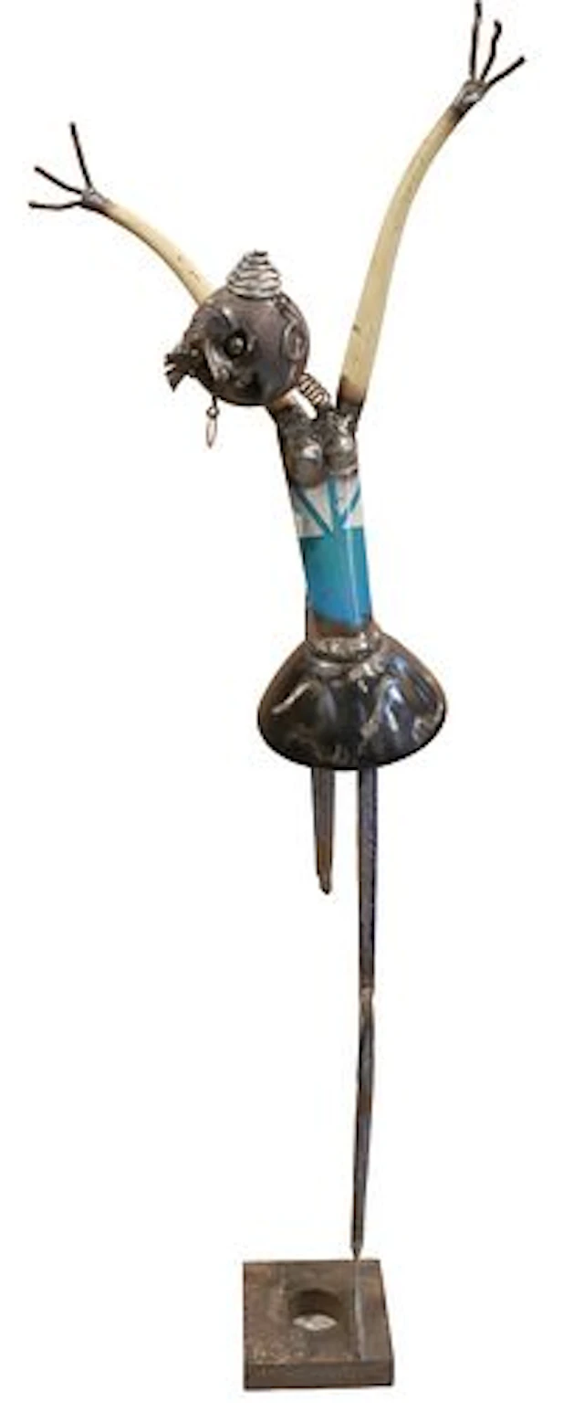 Duran Whimsical Dancing Ballerina Mixed Media Sculpture