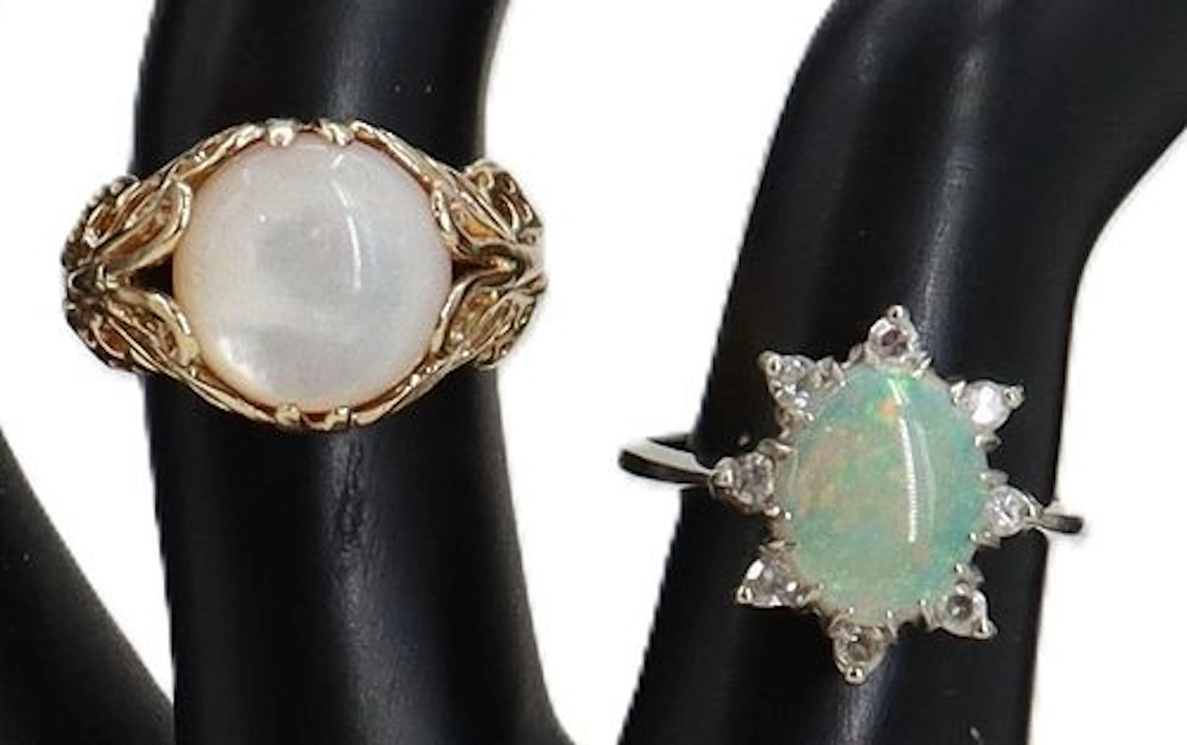 (2) Marked 14k Gold Rings - Gross 8.2 g.