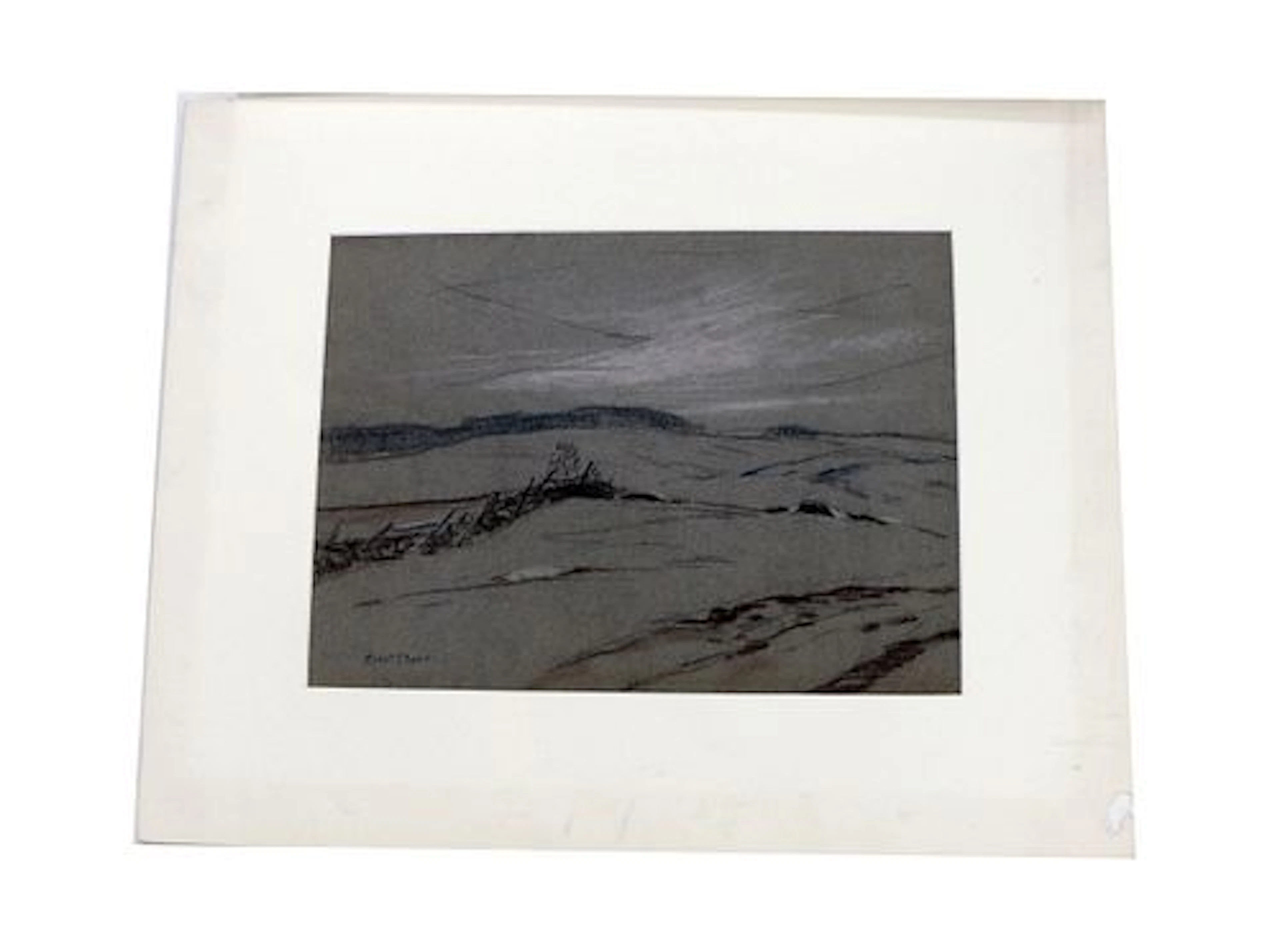 Eliot Clark (1883–1980) American, Pastel and Charcoal on Paper Landscape