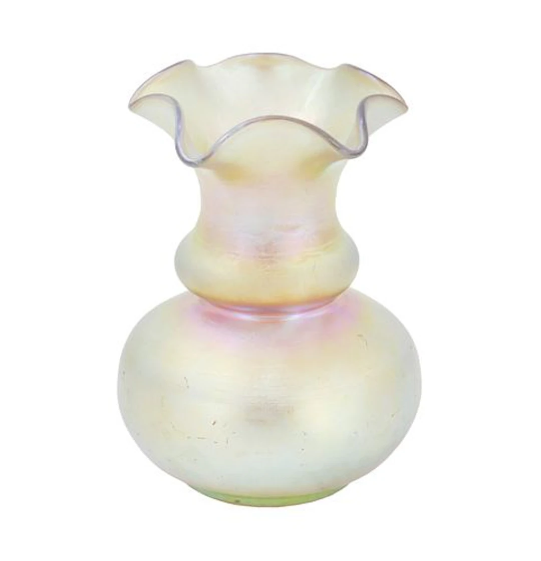 Steuben Light Gold Aurene Art Glass Vase