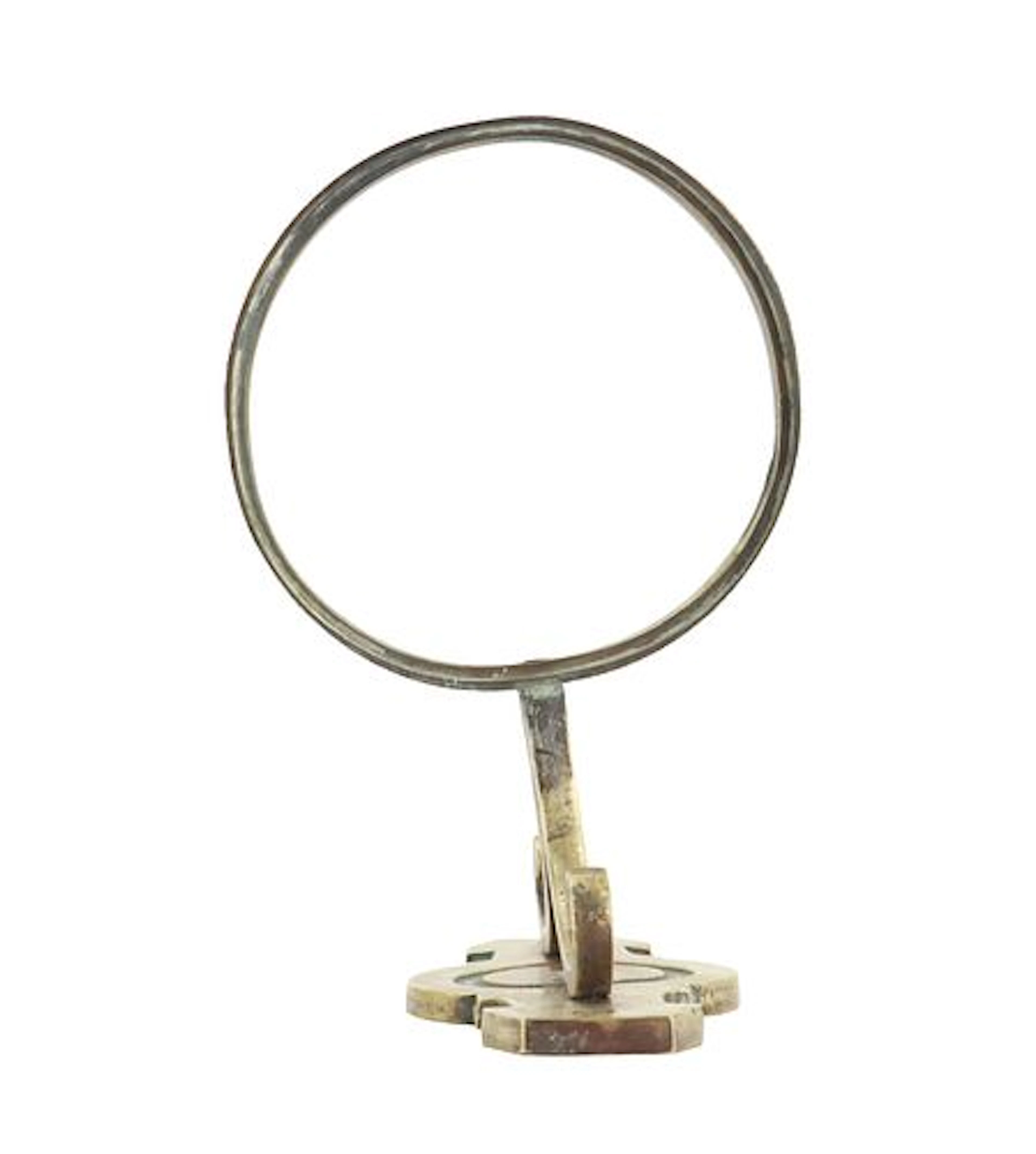 Antique Brass Mounted Circular Table Mirror Frame