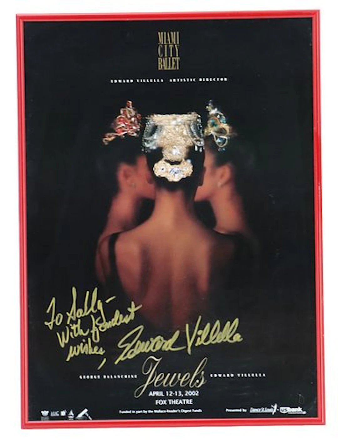 Signed Miami City Ballet "Jewels" Performance Poster (2002)