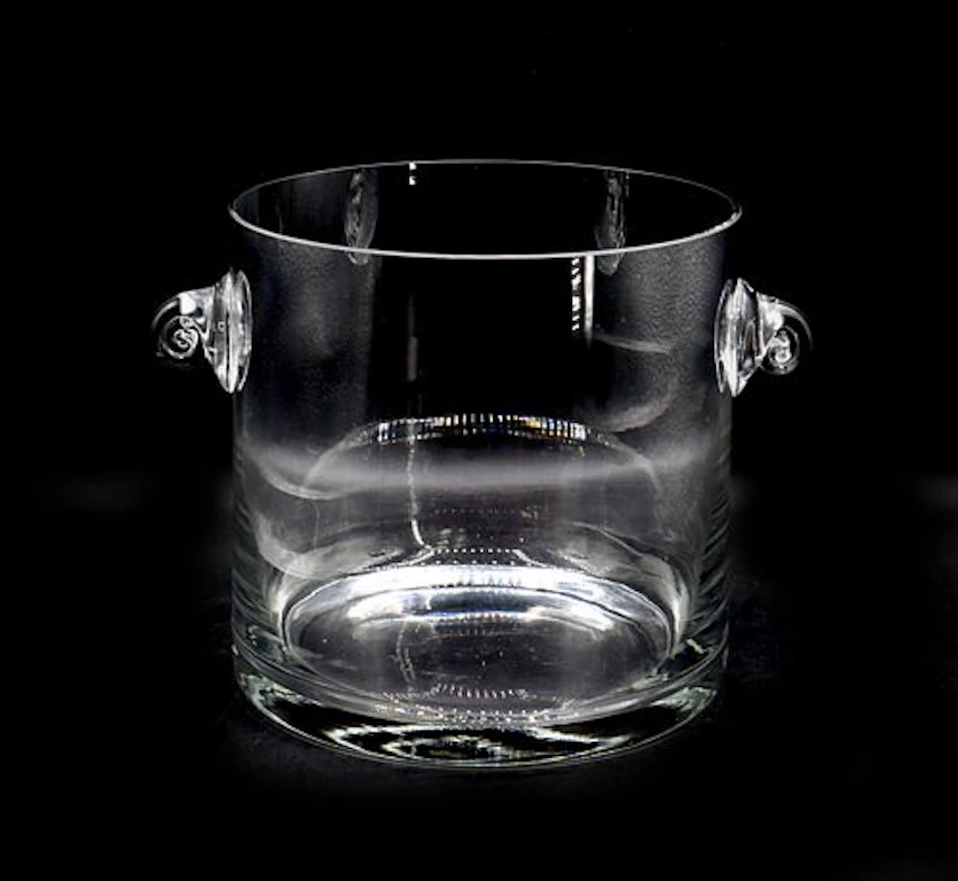 In the Style of Tiffany & Co. Clear Crystal Ice Bucket