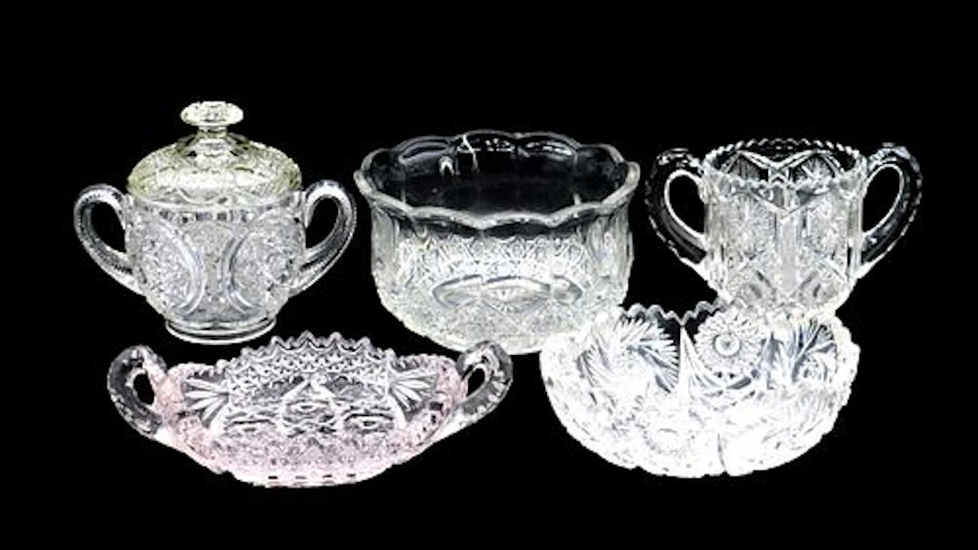 (5) Cut Glass Serving Pieces