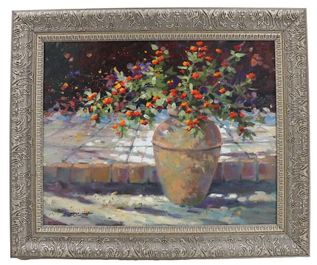 Cletus Smith (20th/21st Century) American, Oil on Canvas Floral Still