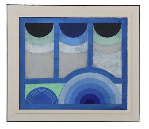 Robin Gary Wood (Born 1946) American, Dated Abstract Oil on Canvas