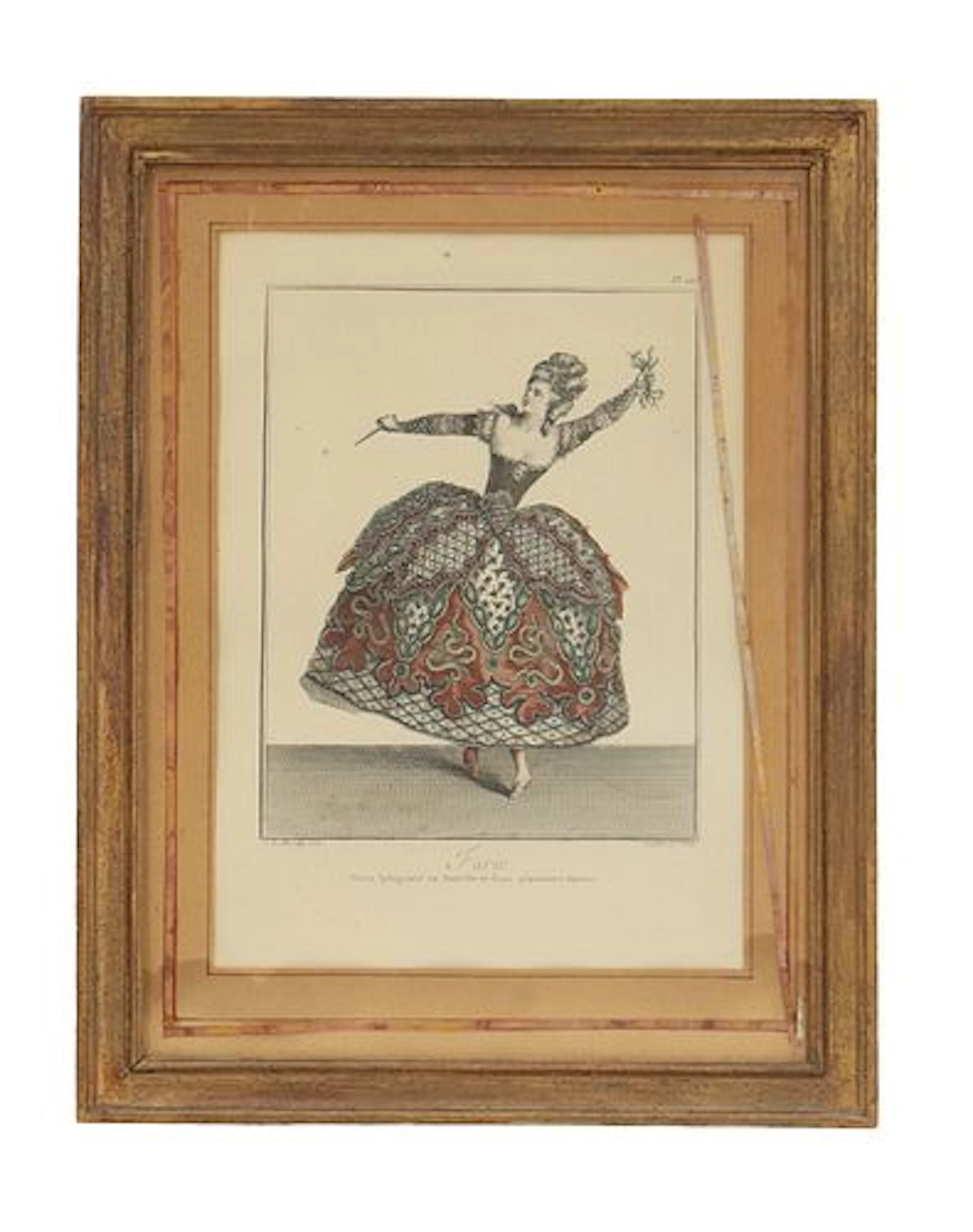 Rene Gaillard (Circa 1719 - 1790) French, Hand Colored Engraving "Furie"