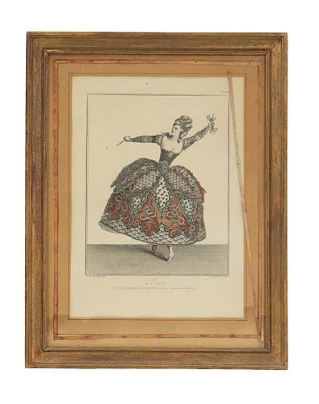Rene Gaillard (Circa 1719 - 1790) French, Hand Colored Engraving "Furie"