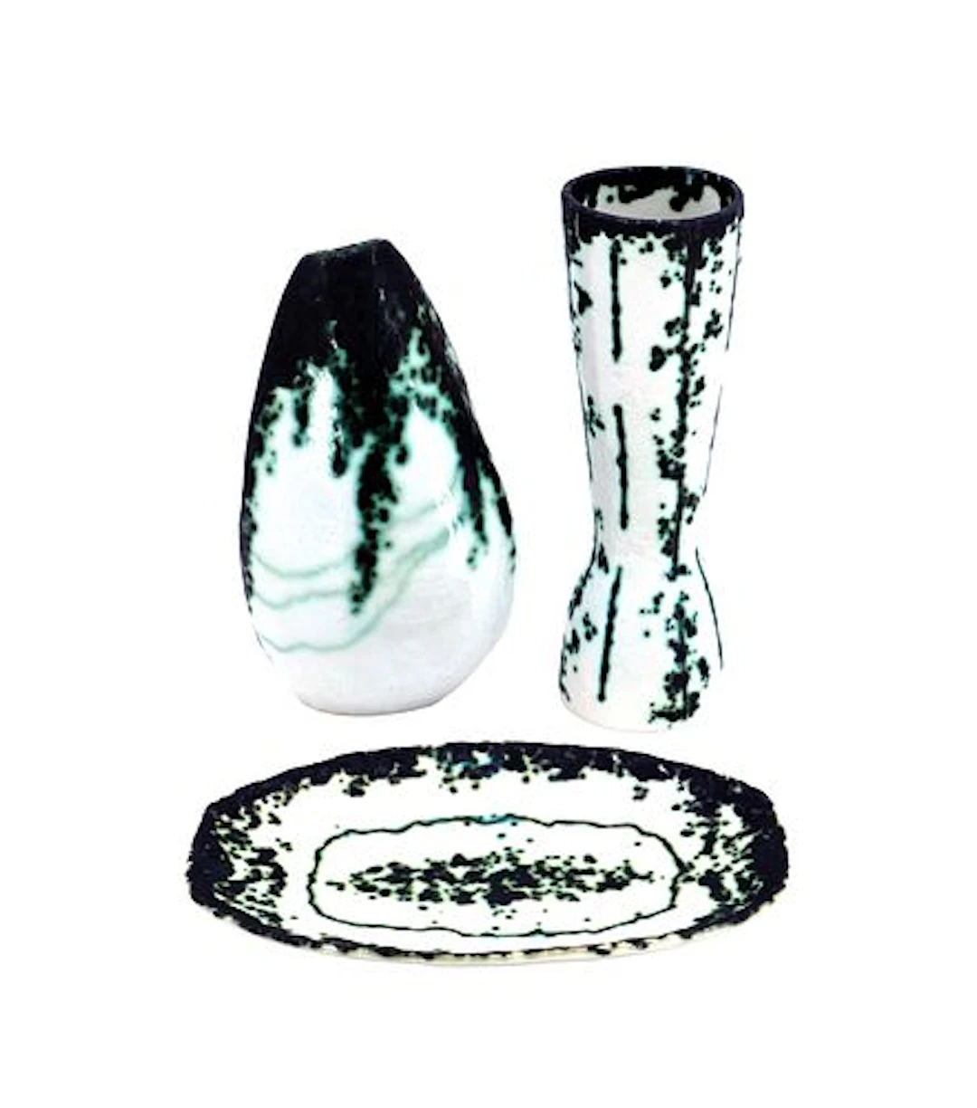 (3) Istvan Lorincz (1901-1985) Hungarian, Unique Handmade Porcelain Pieces