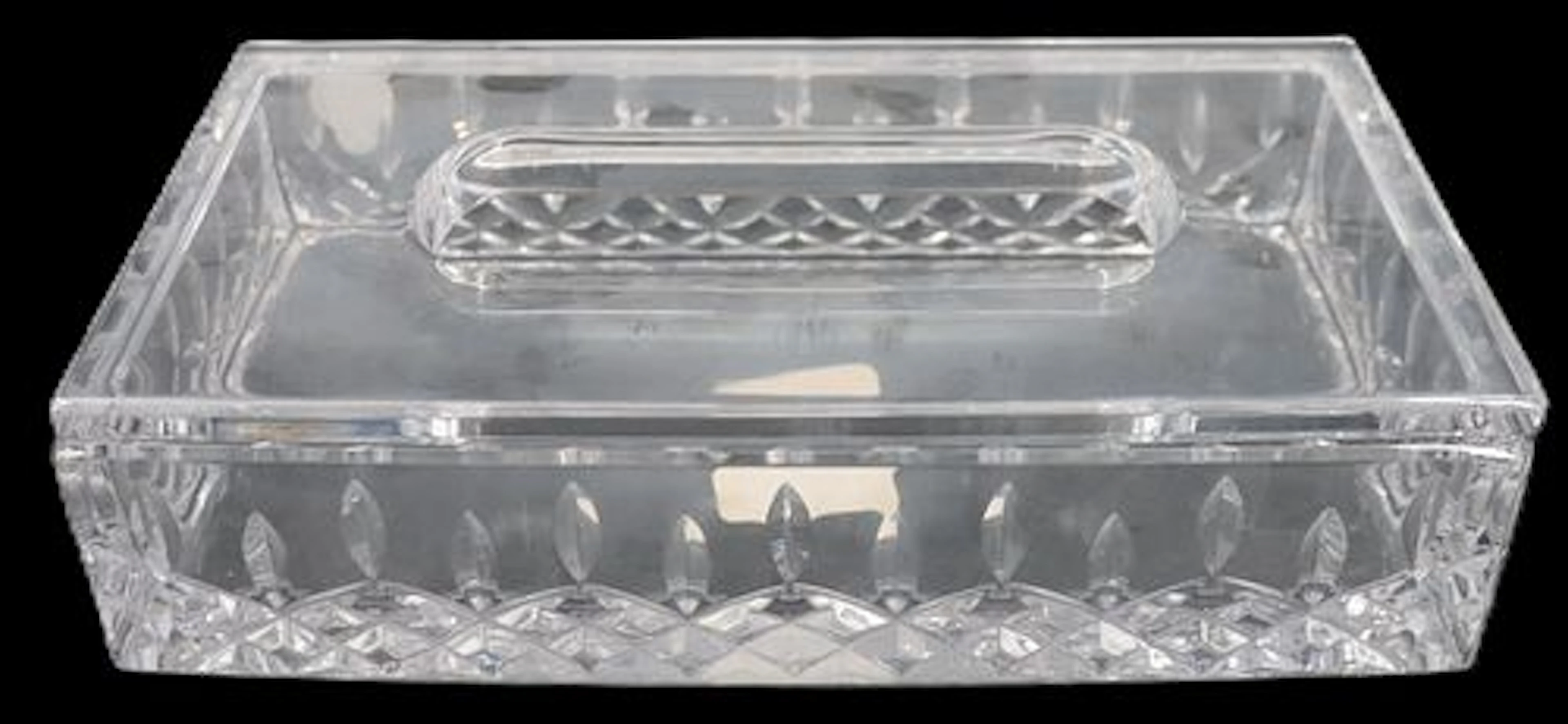 Waterford Lismore Lead Crystal Tissue Box in Original Box
