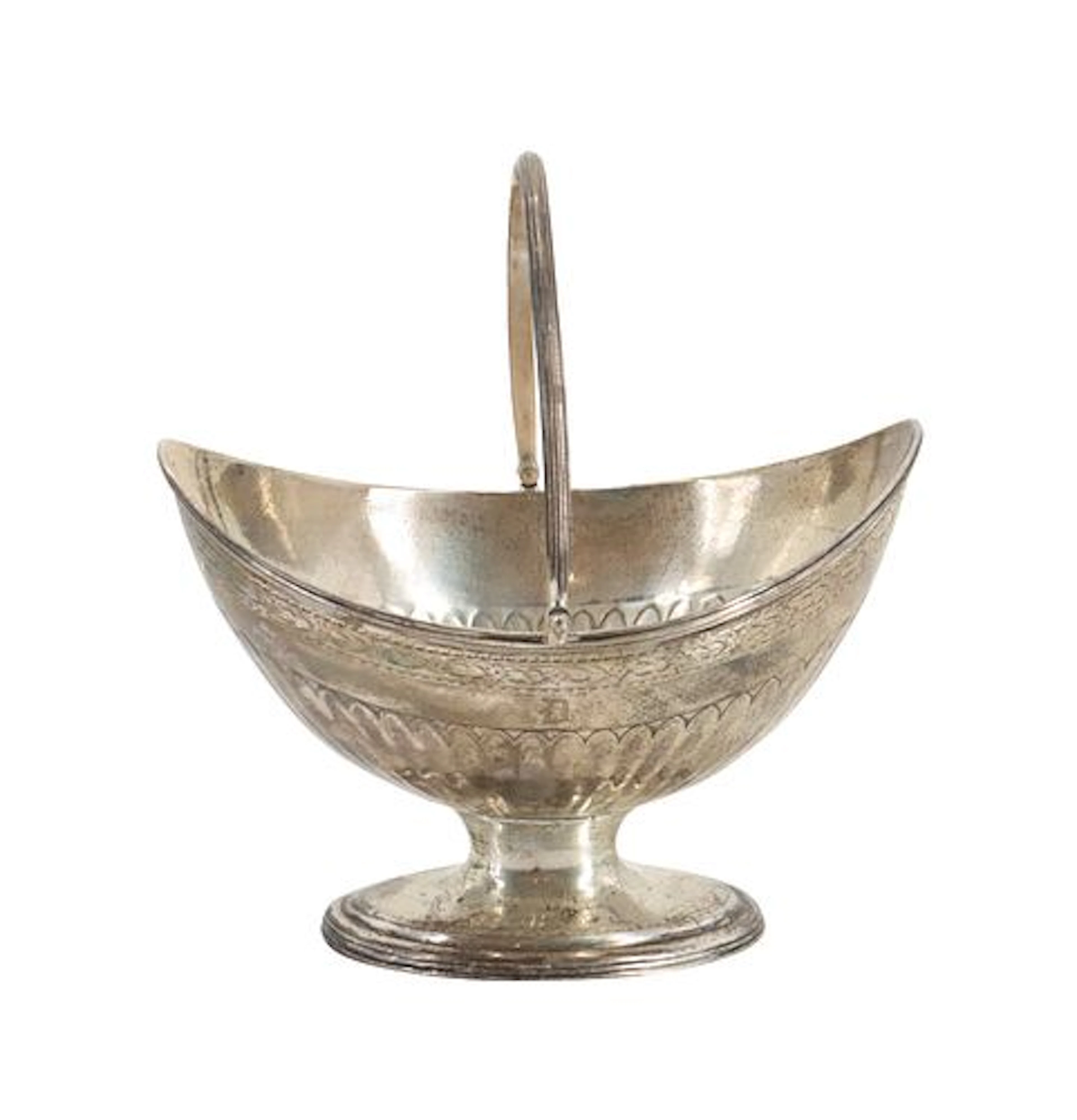 Antique English Robert Hennell Sterling Silver Sugar Basket - 7.475 ozt.