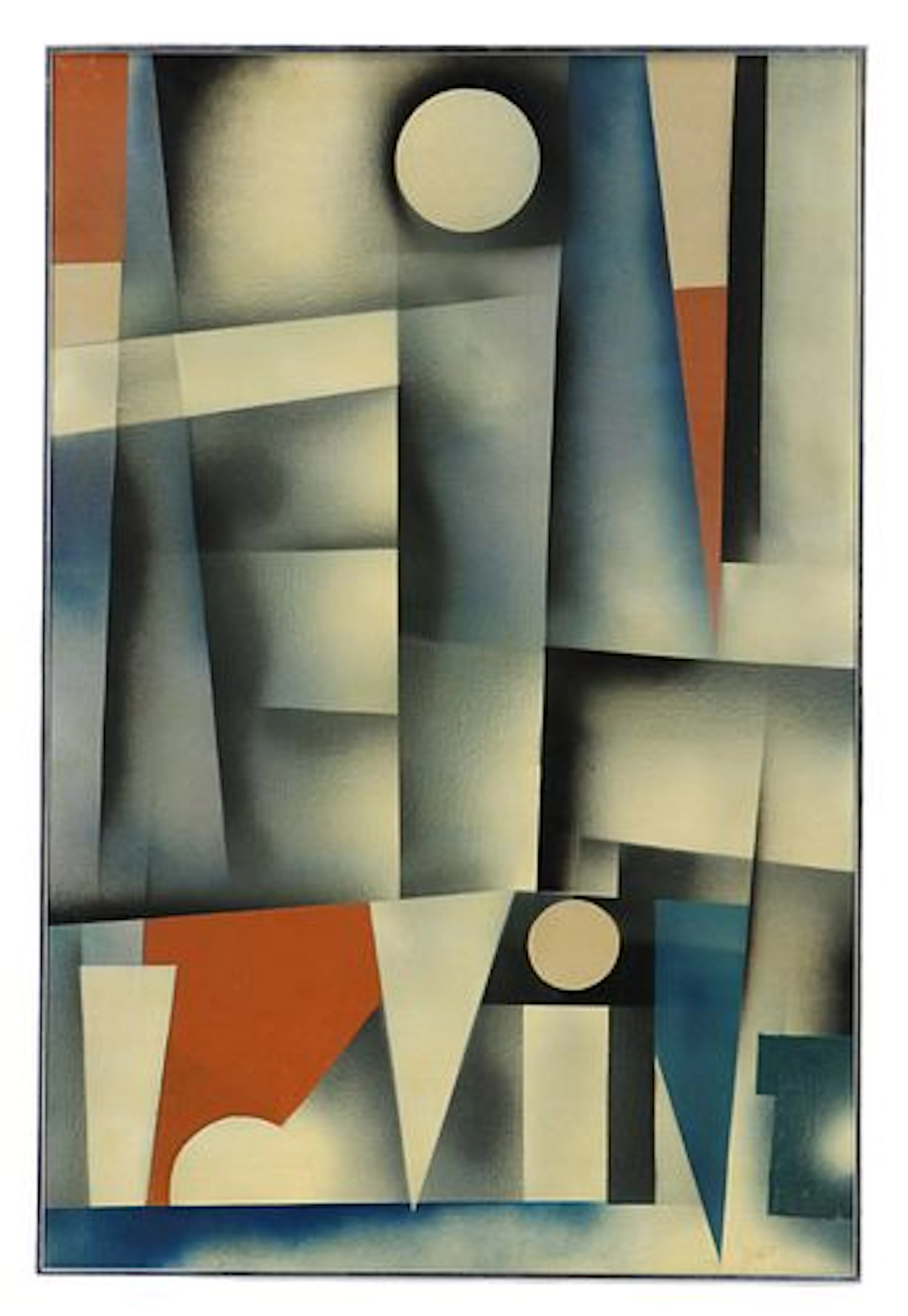 Robert Isaacson (1927-1998) American, Geometric Abstract Oil on Canvas