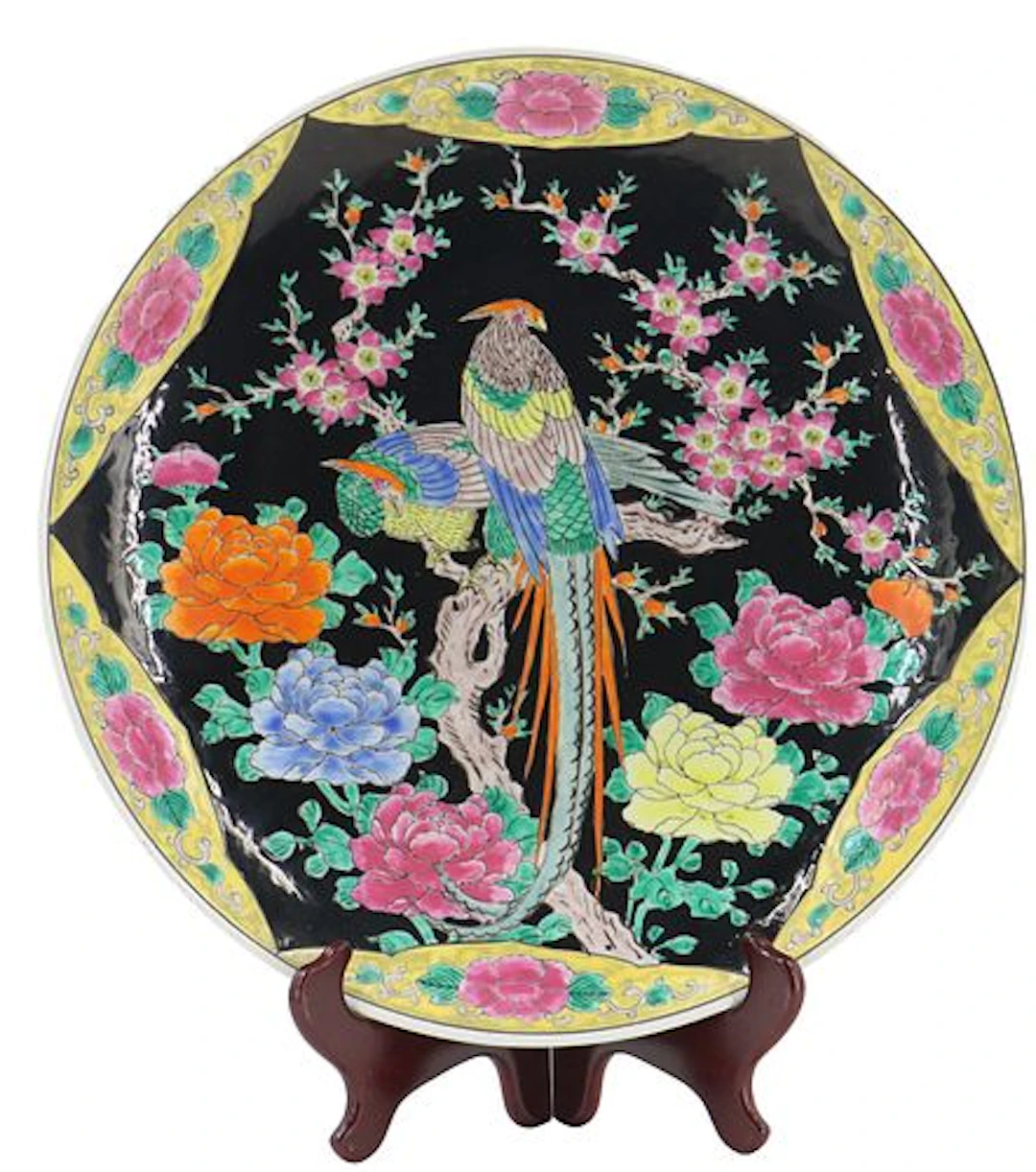 Japanese Polychrome Enameled Porcelain Charger