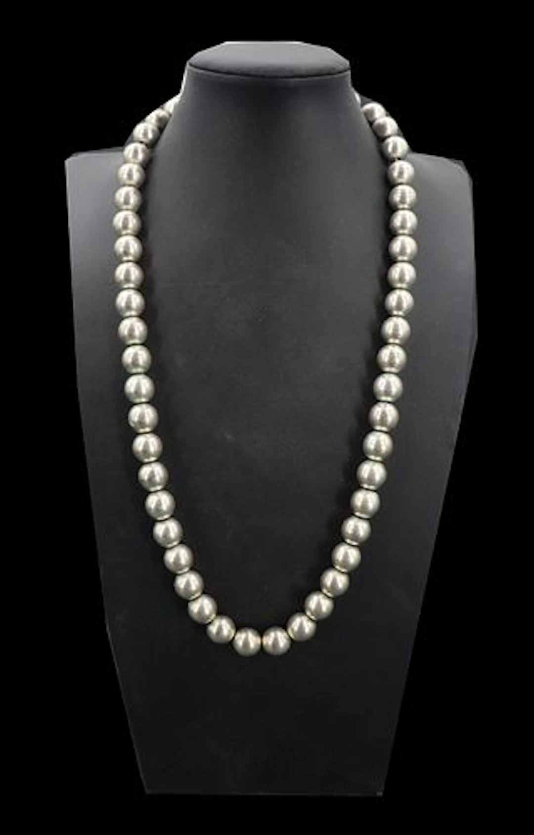Sterling Silver Beaded Necklace - 2.445 ozt.