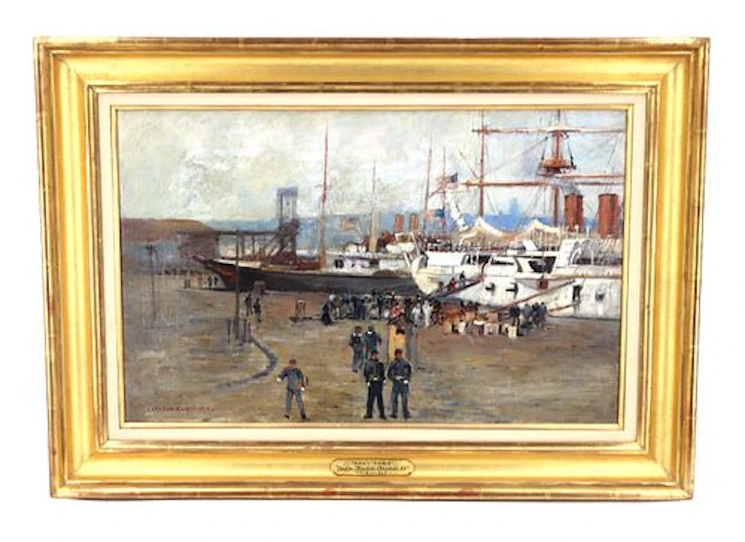 Carlton Theodore Chapman (1860-1925) American, Oil on Canvas Nautical