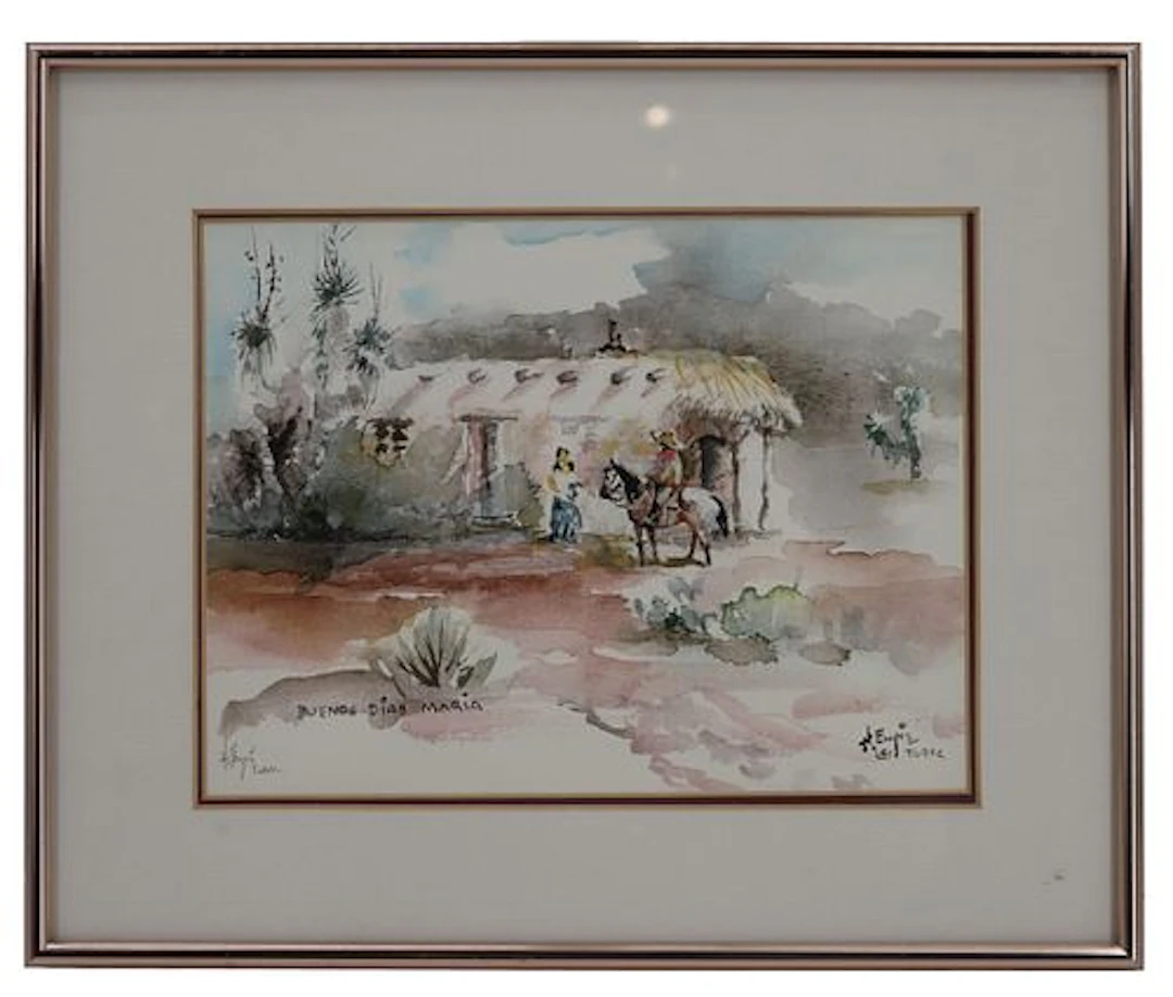 Hal Empie (1909-2002) American, Line Lithograph "Buenos Dias Maria"