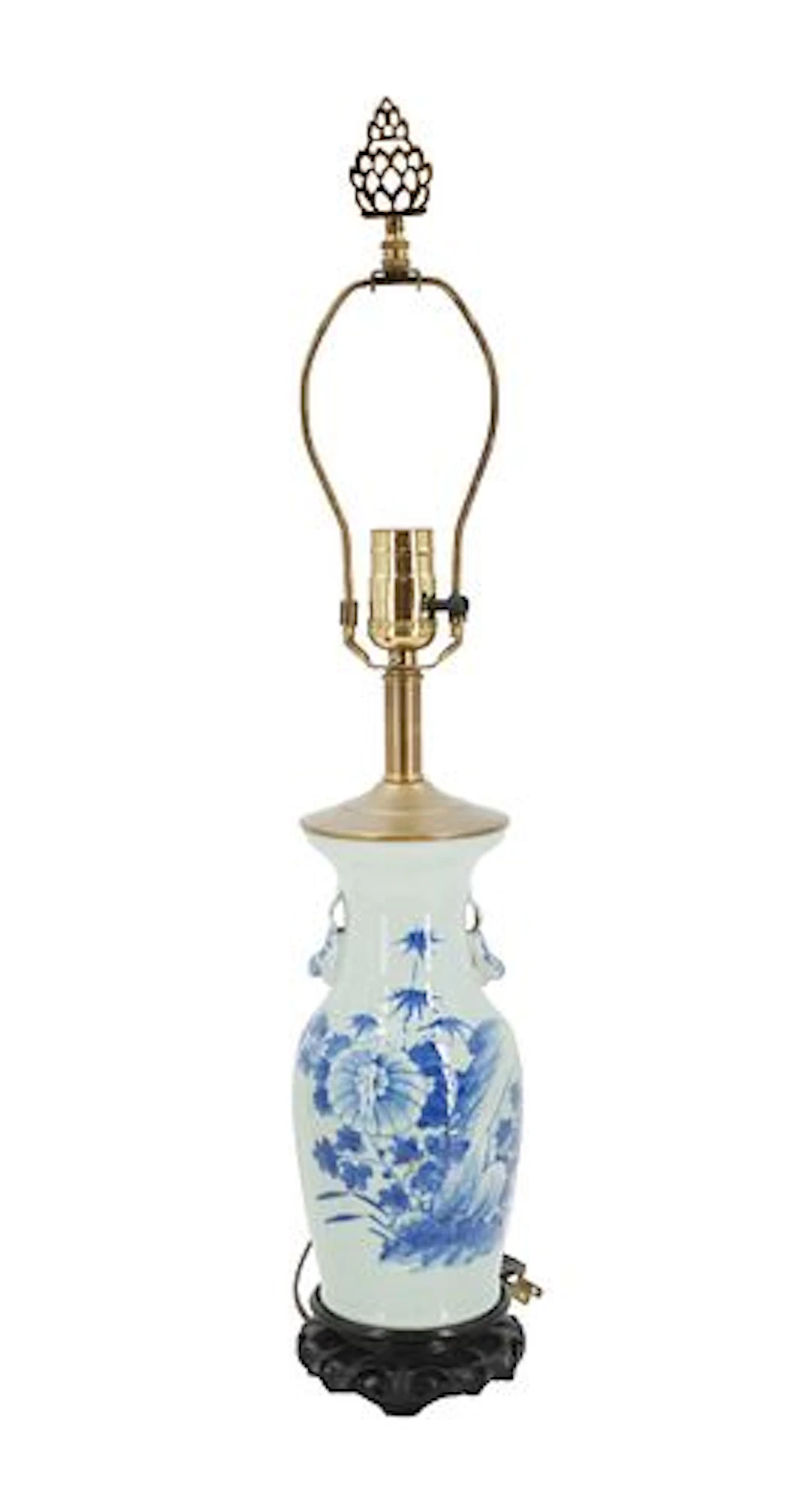 Vintage Chinese Blue and White Porcelain Vase as a Table Lamp