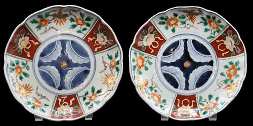 (2) Antique Japanese Imari Porcelain Plates