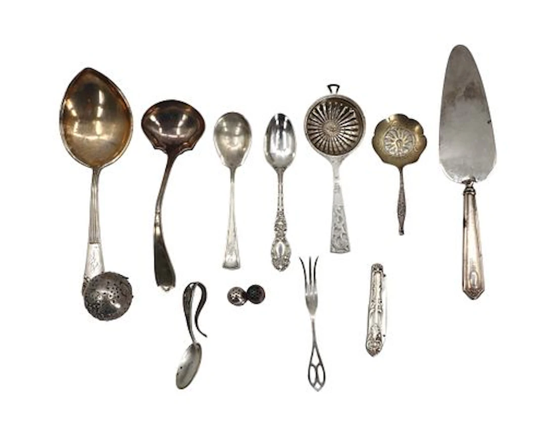 (13) Various Sterling Silver and Metal Utensils - Approx. 11.12 ozt.