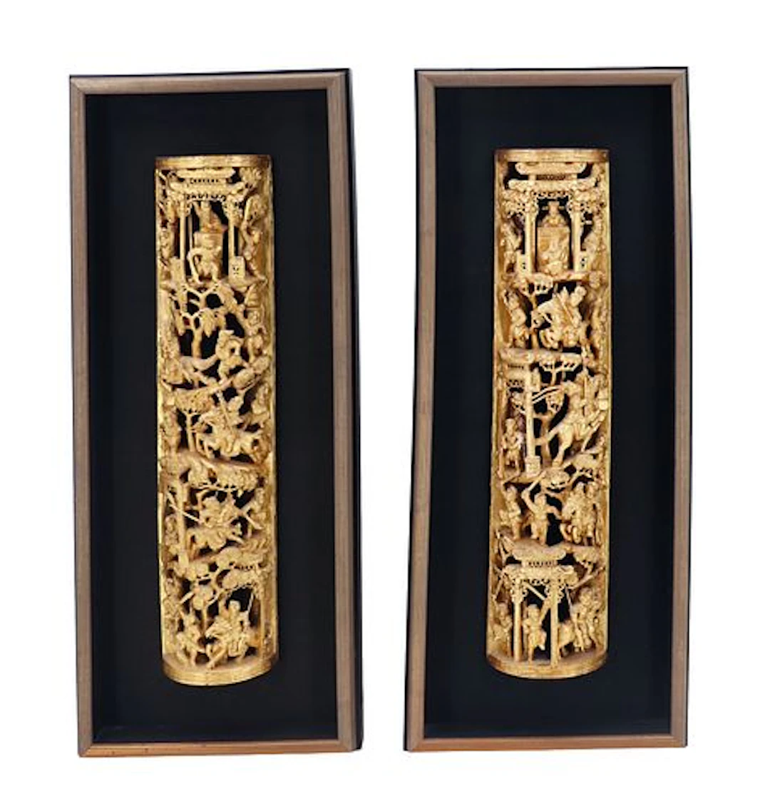 (2) Southeast Asian Hanging Wood Carvings