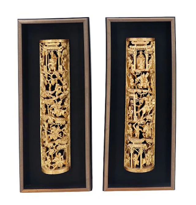 (2) Southeast Asian Hanging Wood Carvings