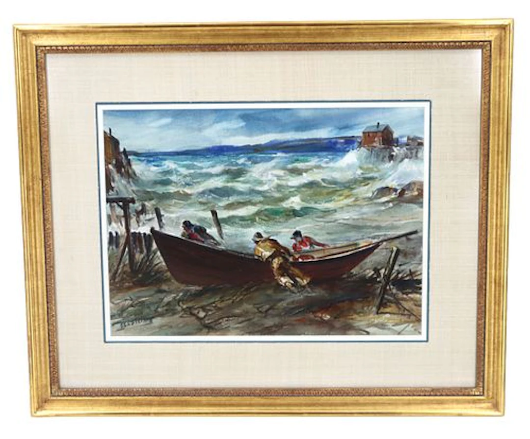 James Milton Sessions (1882–1962) American, Watercolor and Ink Maritime Art