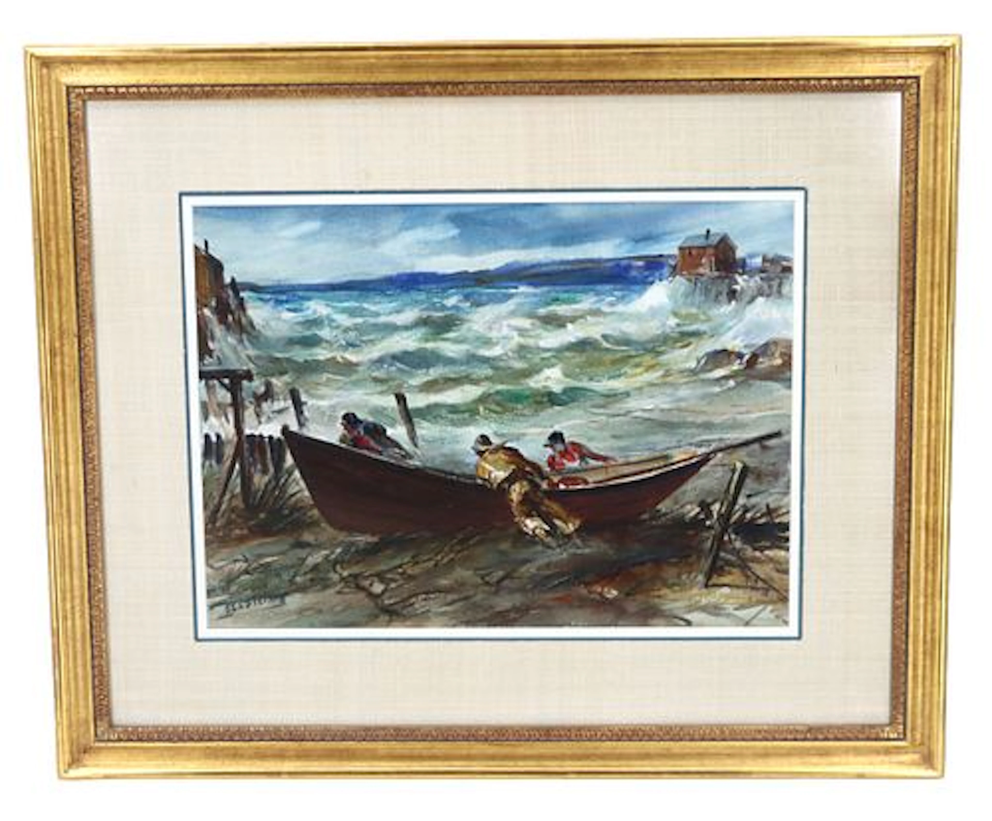 James Milton Sessions (1882–1962) American, Watercolor and Ink Maritime Art