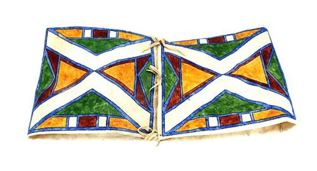 Debra K. Box (20th Century) Native American, Painted Deerhide Suede