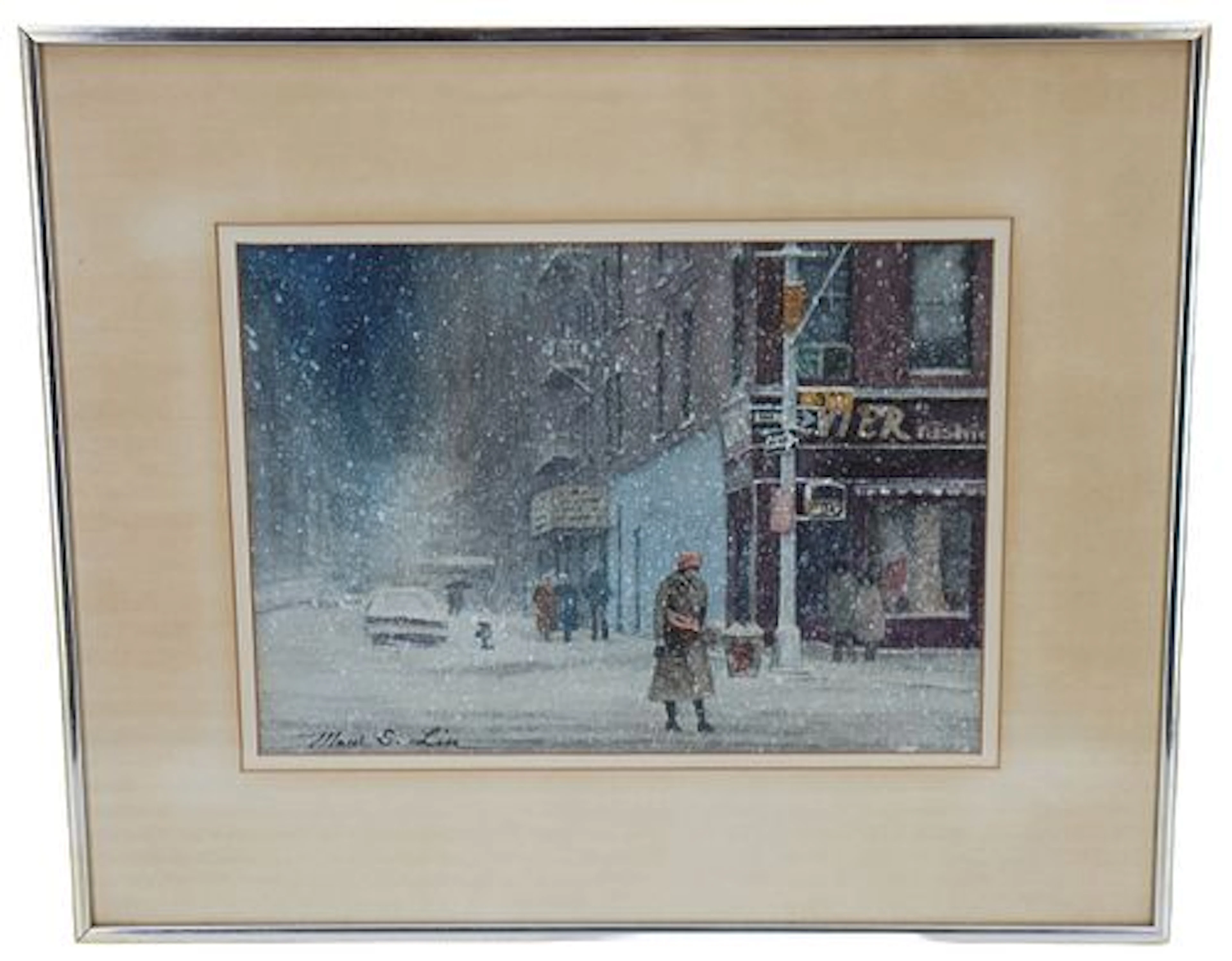 Maw S. Lin (20th Century) American, Burmese, Watercolor "New York