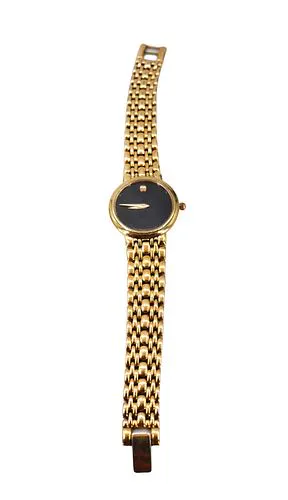 Vintage Movado Museum Classic Gold-Tone Ladies Wristwatch