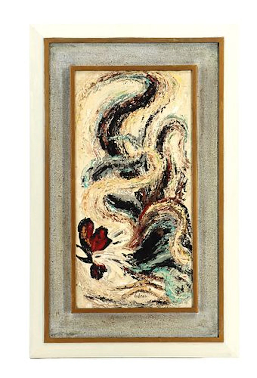 Elmo Gideon (1924–2010) American, Oil on Canvas Mid-Century Expressionist