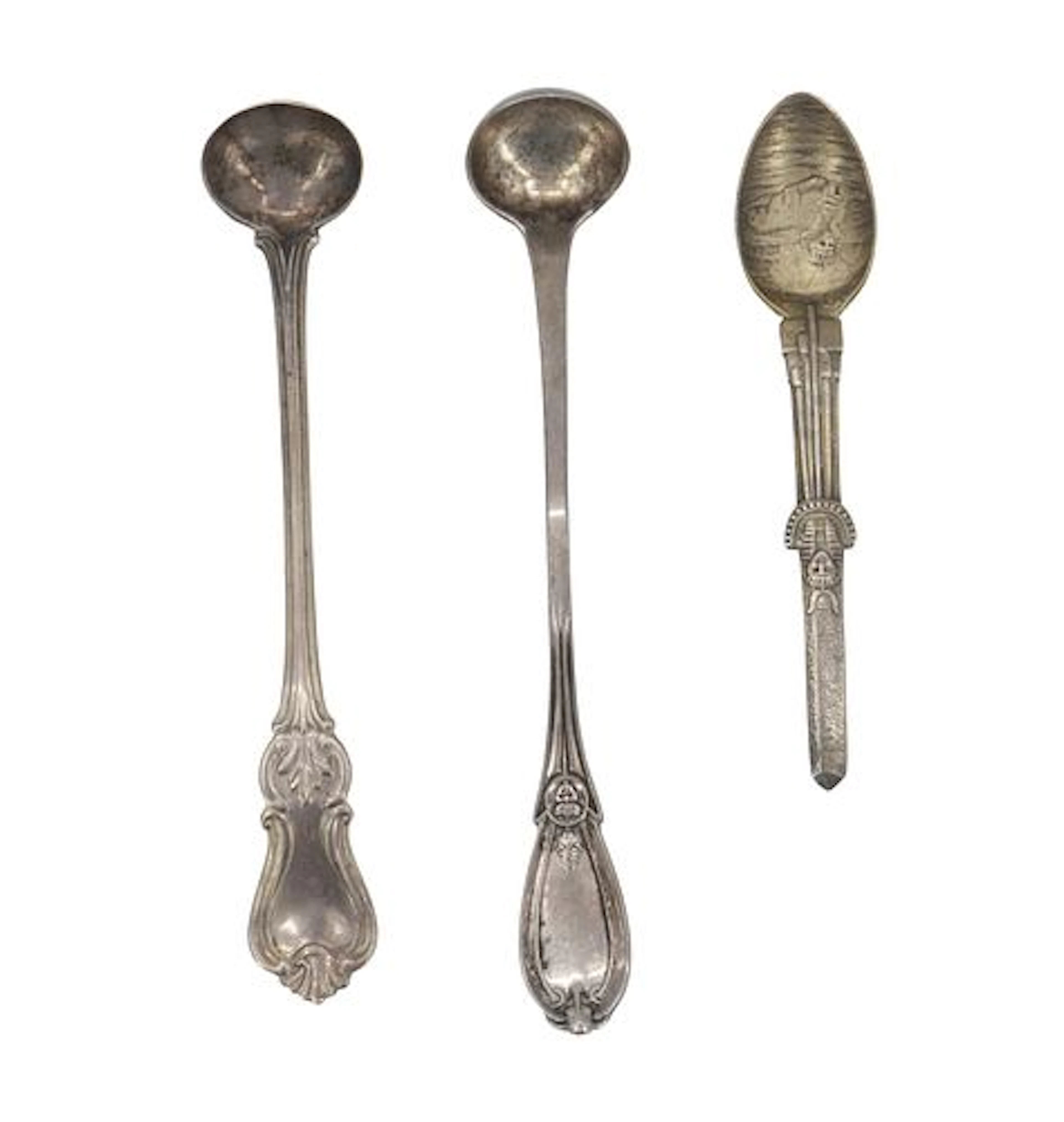 (3) Antique American Sterling Silver Condiment Spoons - 1.470 ozt.