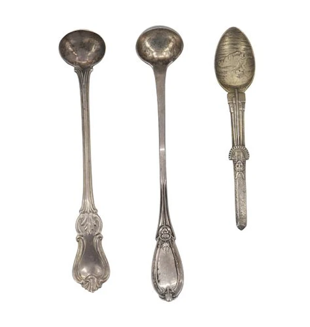 (3) Antique American Sterling Silver Condiment Spoons - 1.470 ozt.