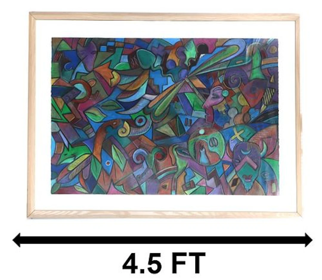 Conrad House (1956-2001) Native American, Prismacolor on Paper Abstract