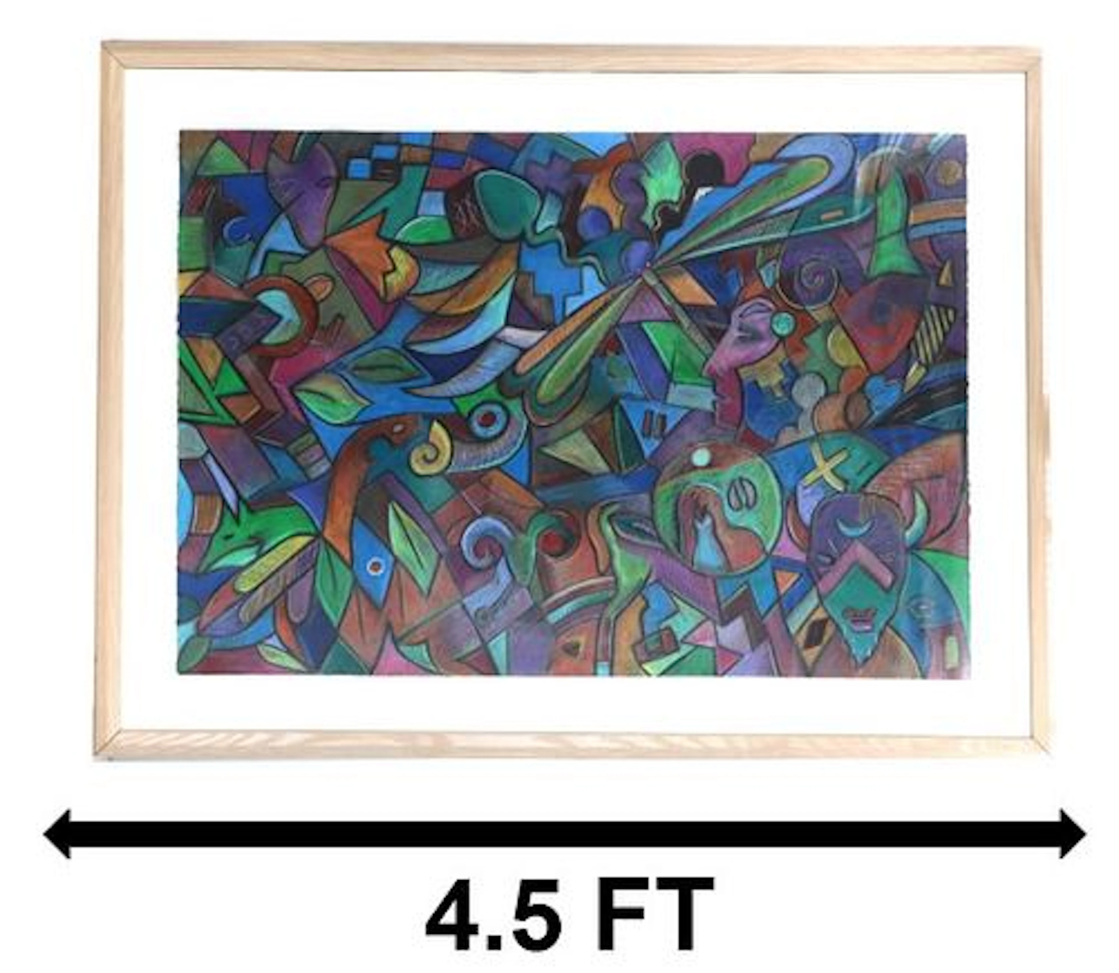 Conrad House (1956-2001) Native American, Prismacolor on Paper Abstract