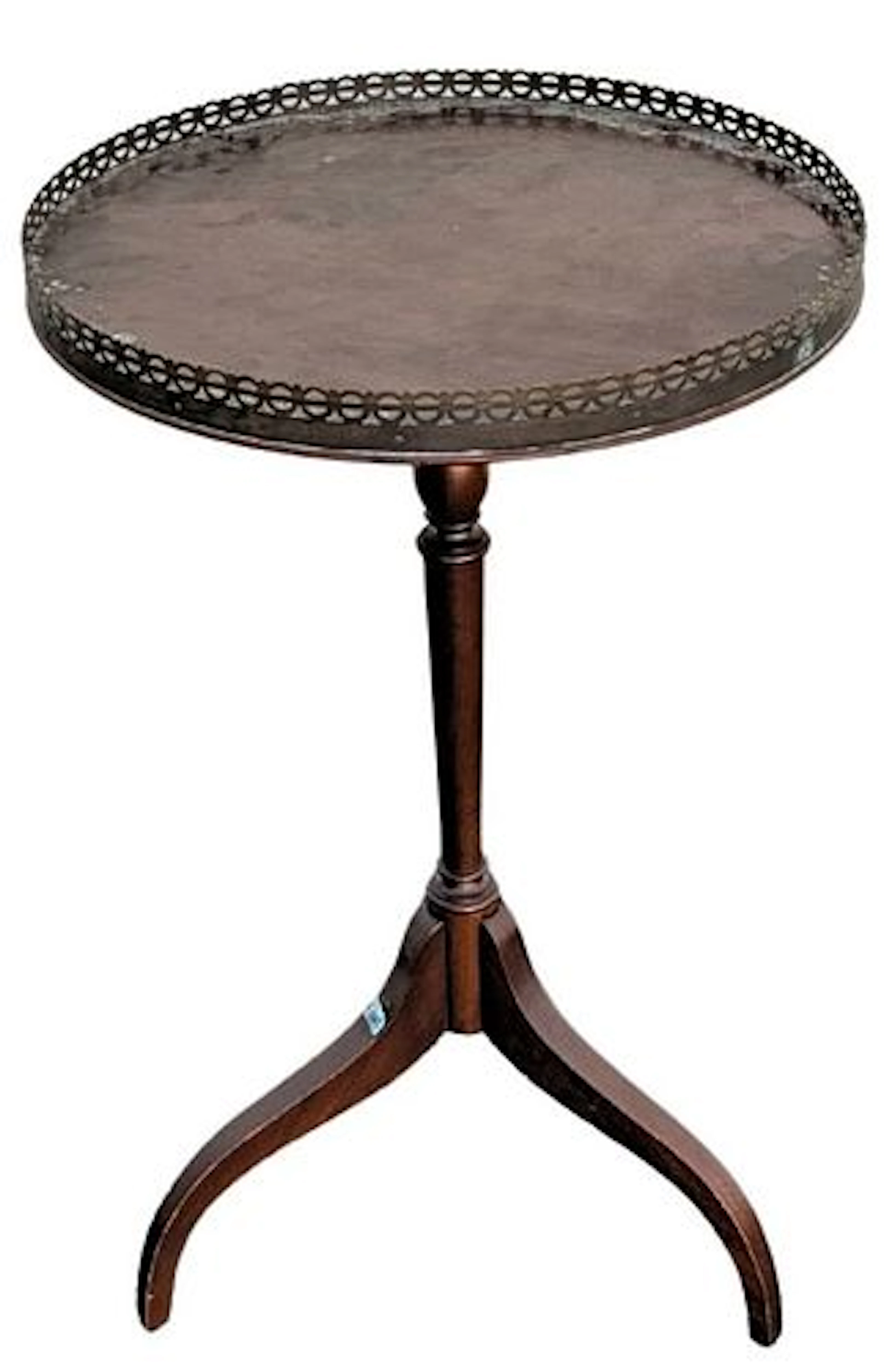 Antique Mahogany Circular Tripod End Table