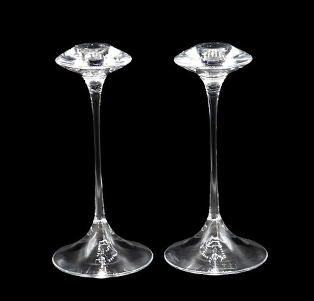 Kjell Engman (Born 1946) Swedish, Pair of Kosta Boda "Fanfare" Crystal