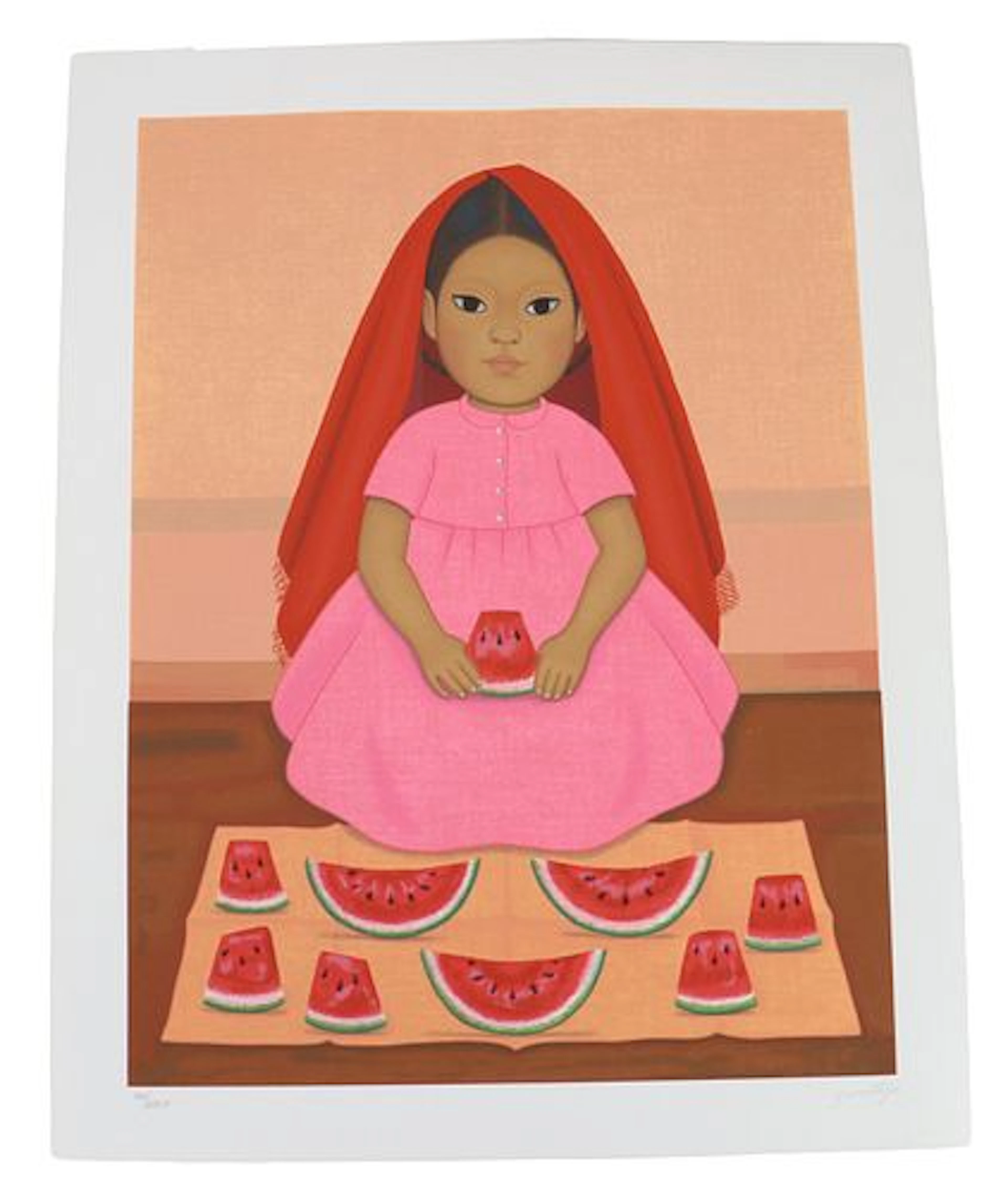 Gustavo Montoya (1905-2003) Mexican, Unframed Lithograph "Sandias"