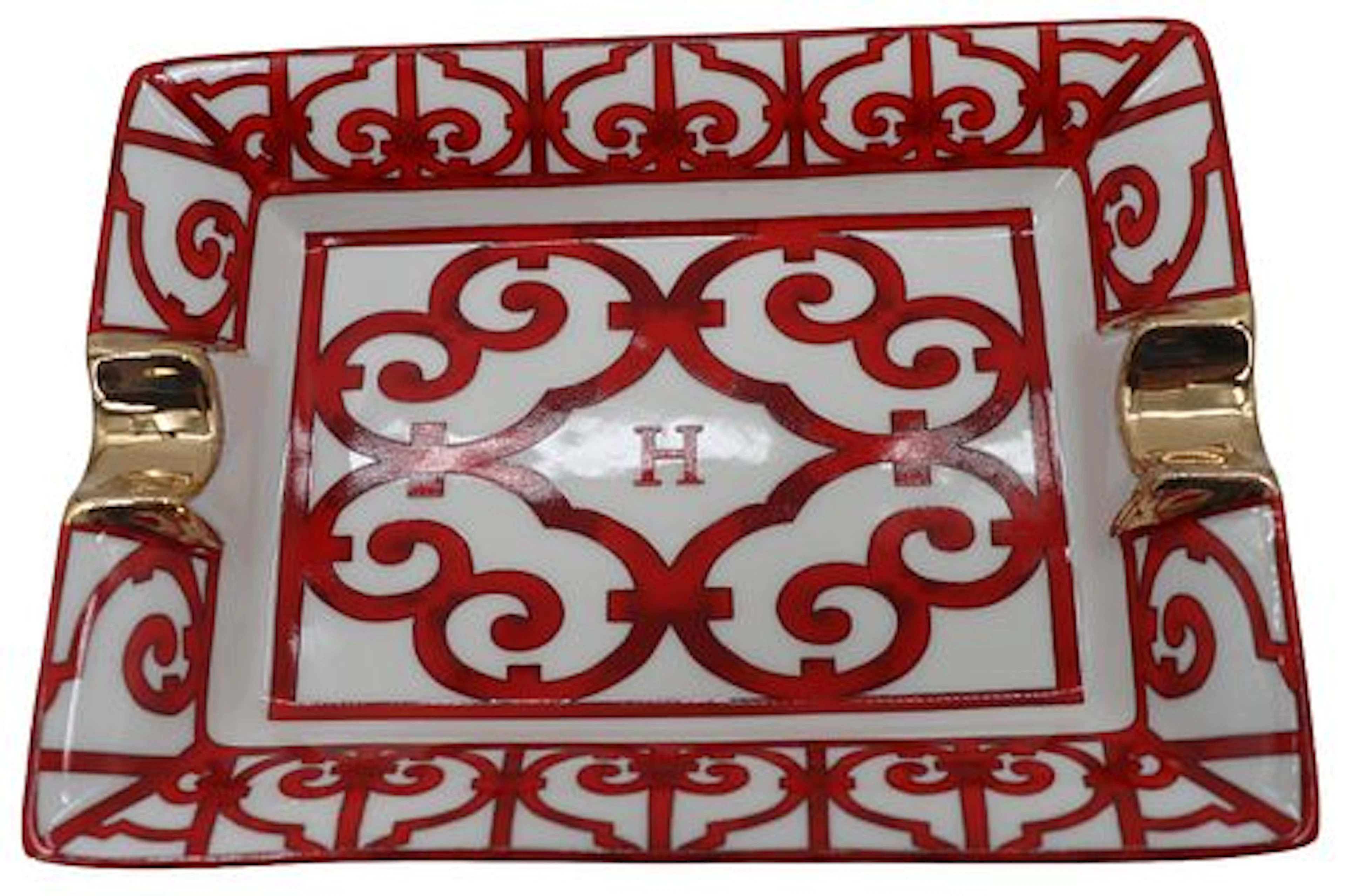 Hermes Paris Balcon de Guadalquivir Porcelain Cigar Ashtray
