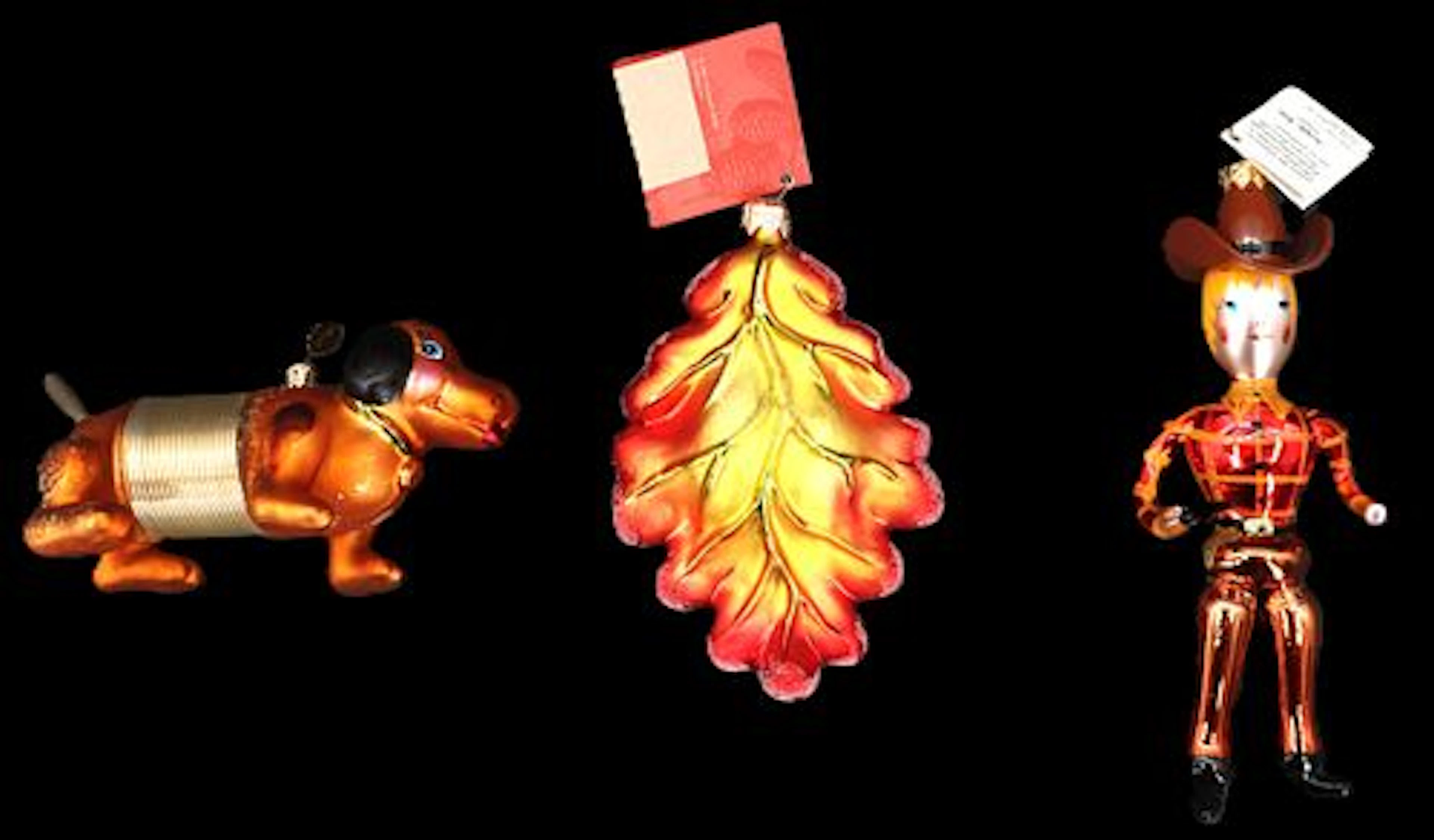 Christopher Radko (Born 1960) American, (3) Art Glass Christmas Ornaments
