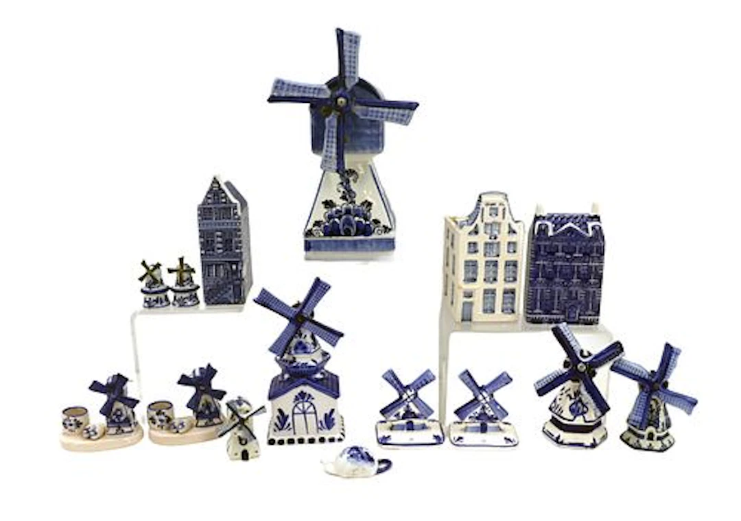 (15) Dutch Delft Earthenware Sculptures