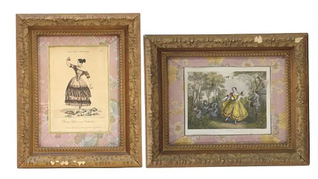 Pair of 19th-Century Hand-Colored Romantic Ballet Engravings