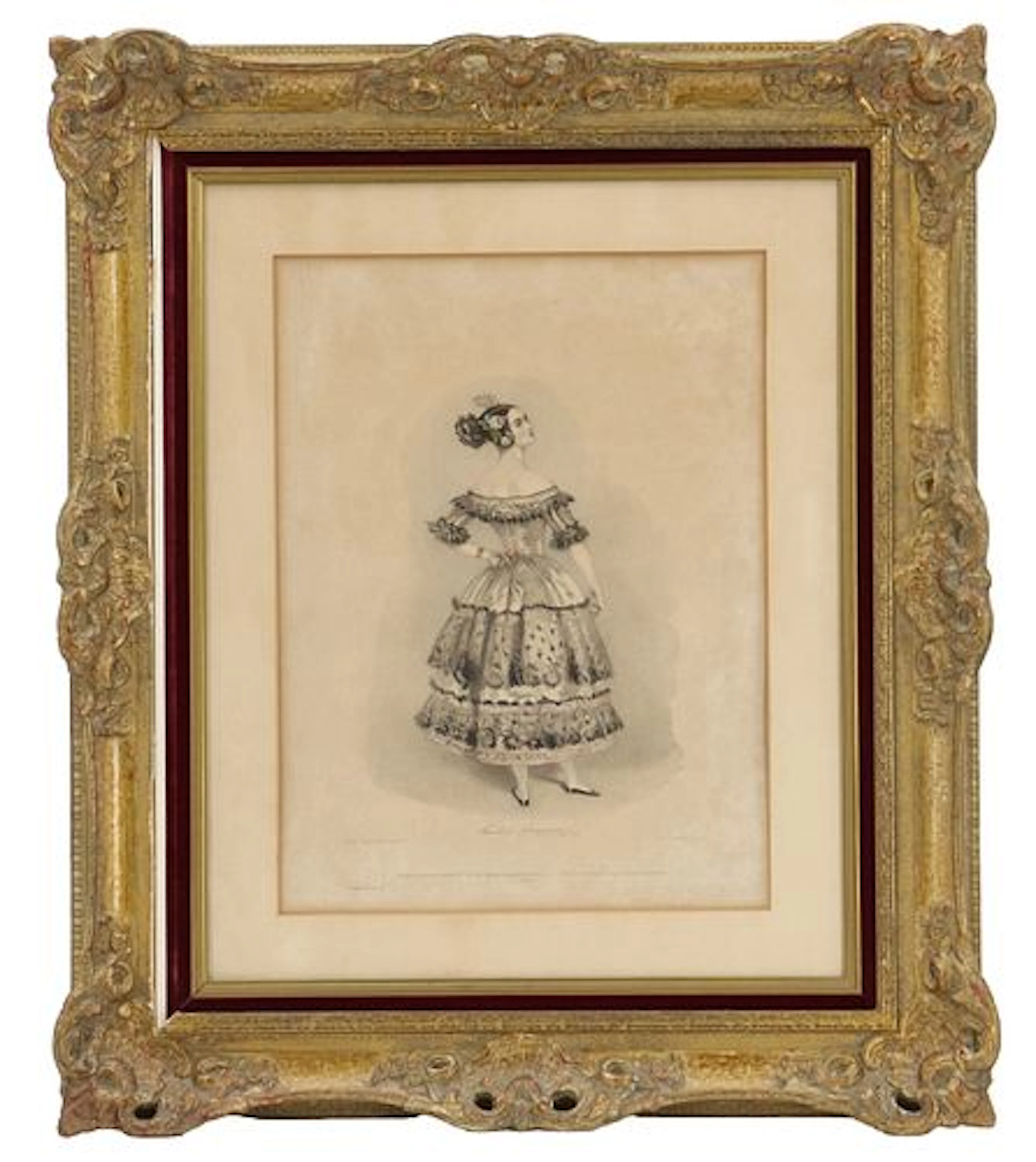 Richard James Lane After Edward Chalon Lithograph "Pauline Duvernay"