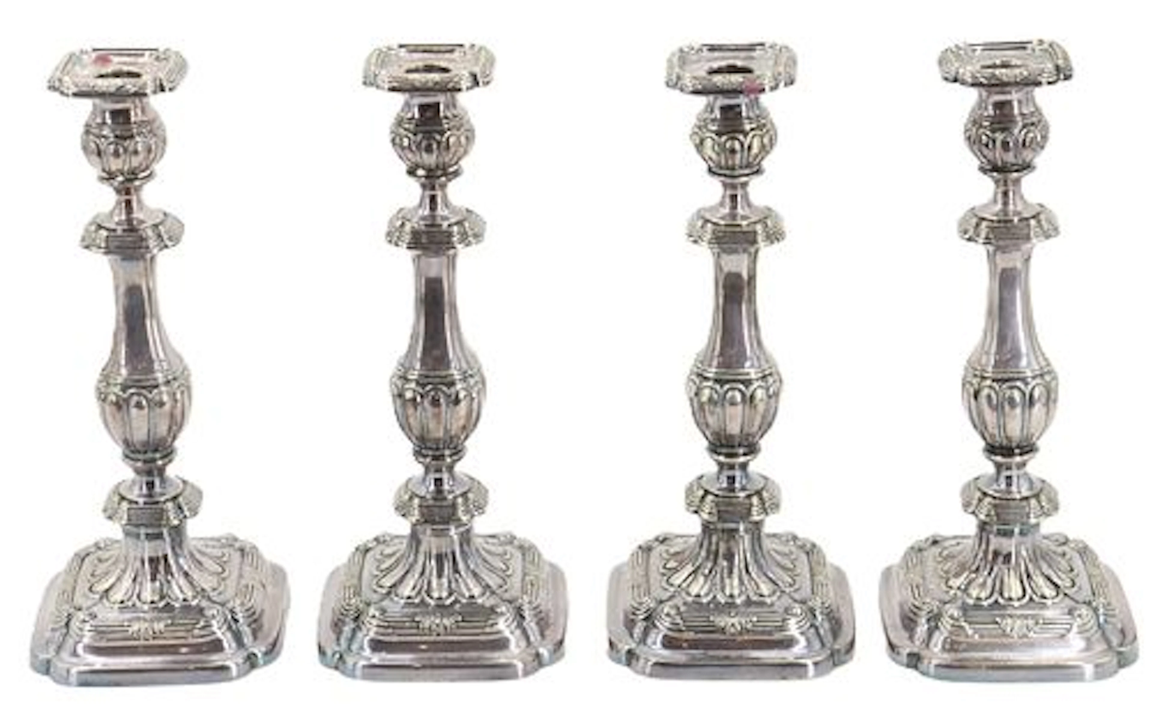 (4) Antique Gorham Electroplated Silver Candlesticks