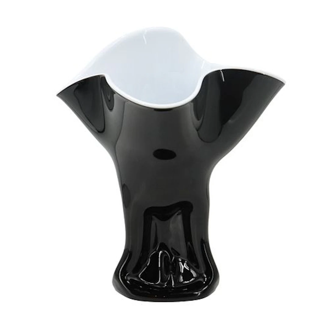 Murano Style Jacketed Handkerchief Art Glass Vase