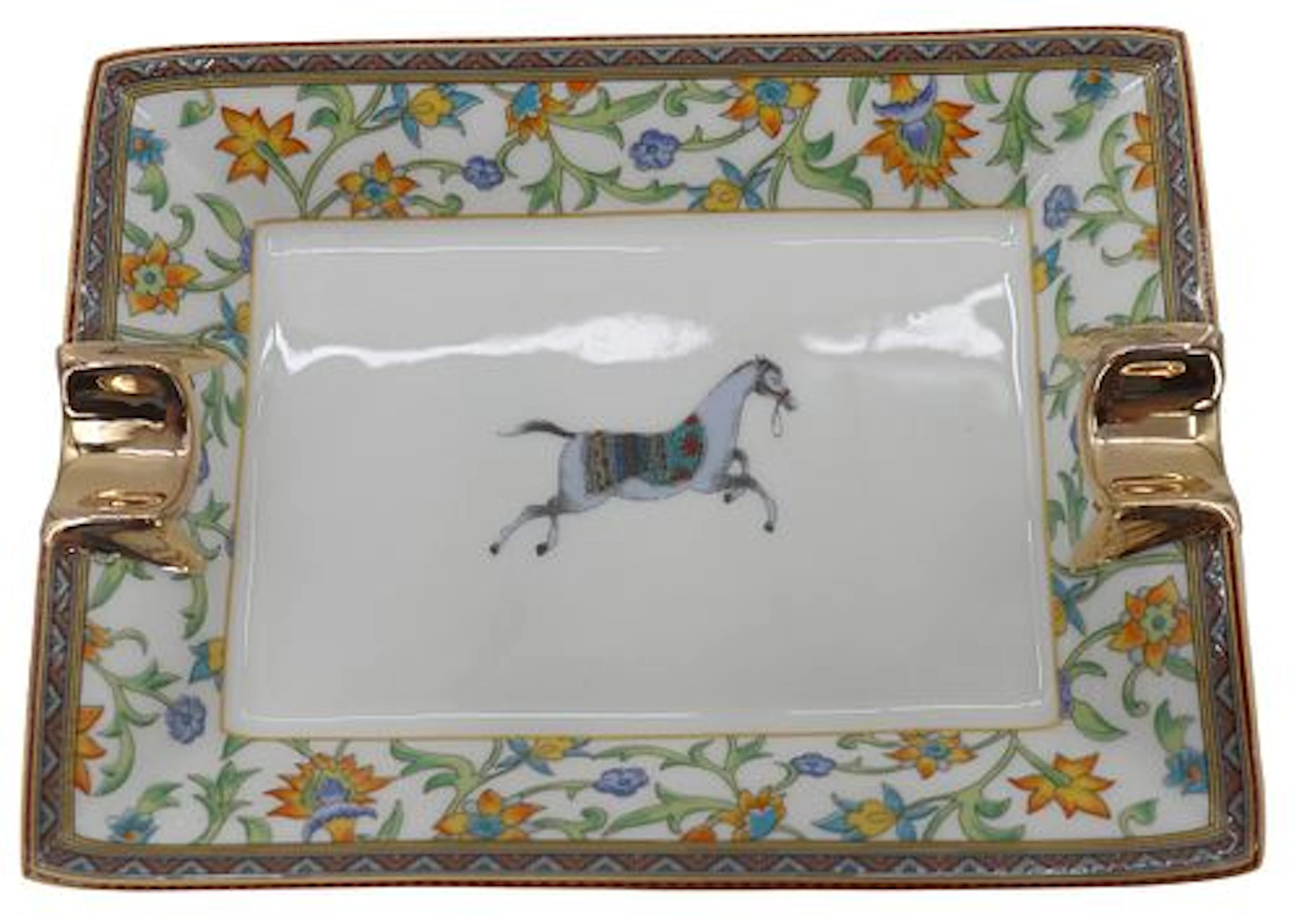 Hermes Horse of the Orient Porcelain Cigar Ashtray