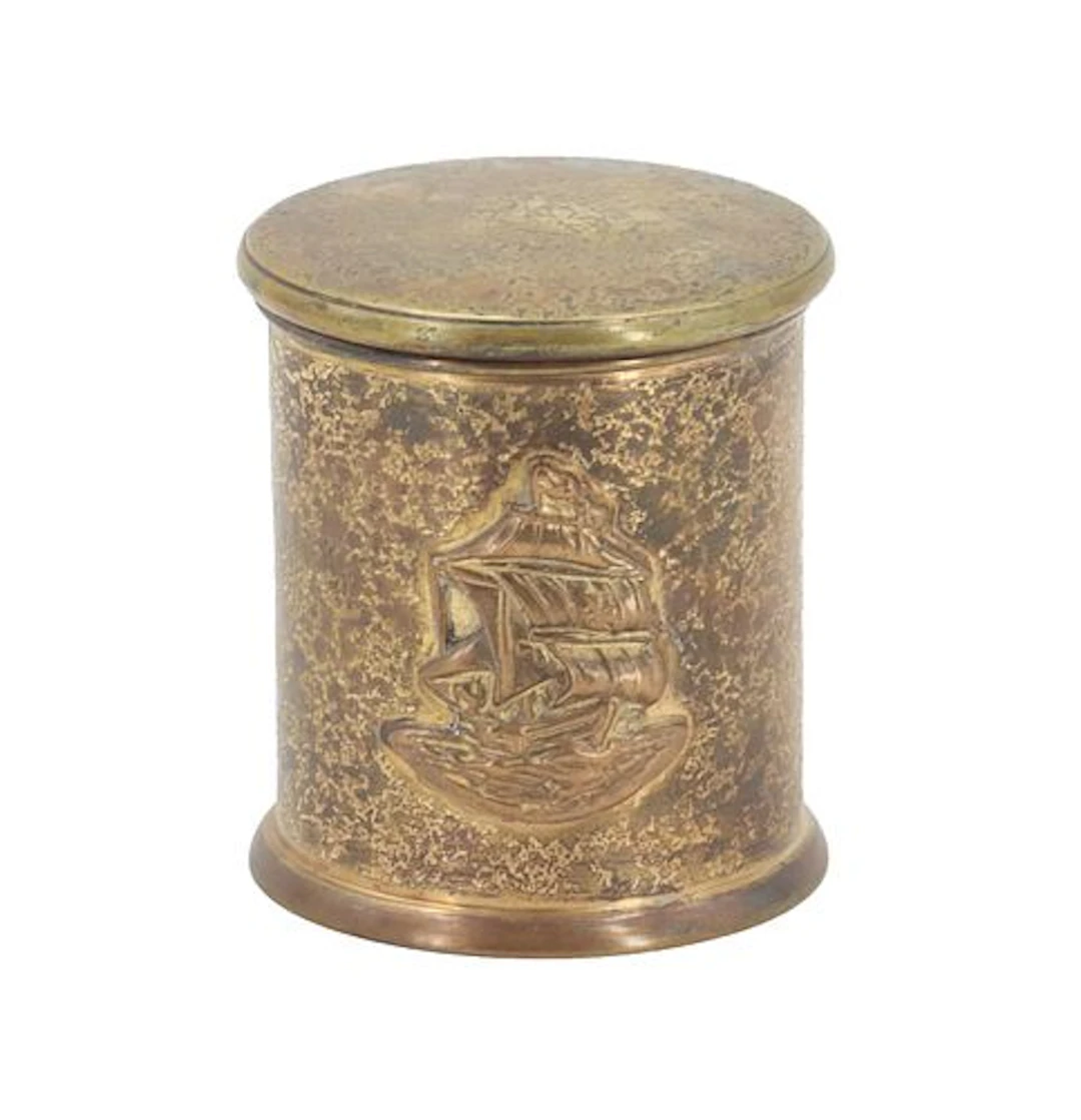 Louis .c Tiffany Bronze Art Deco Humidor Container