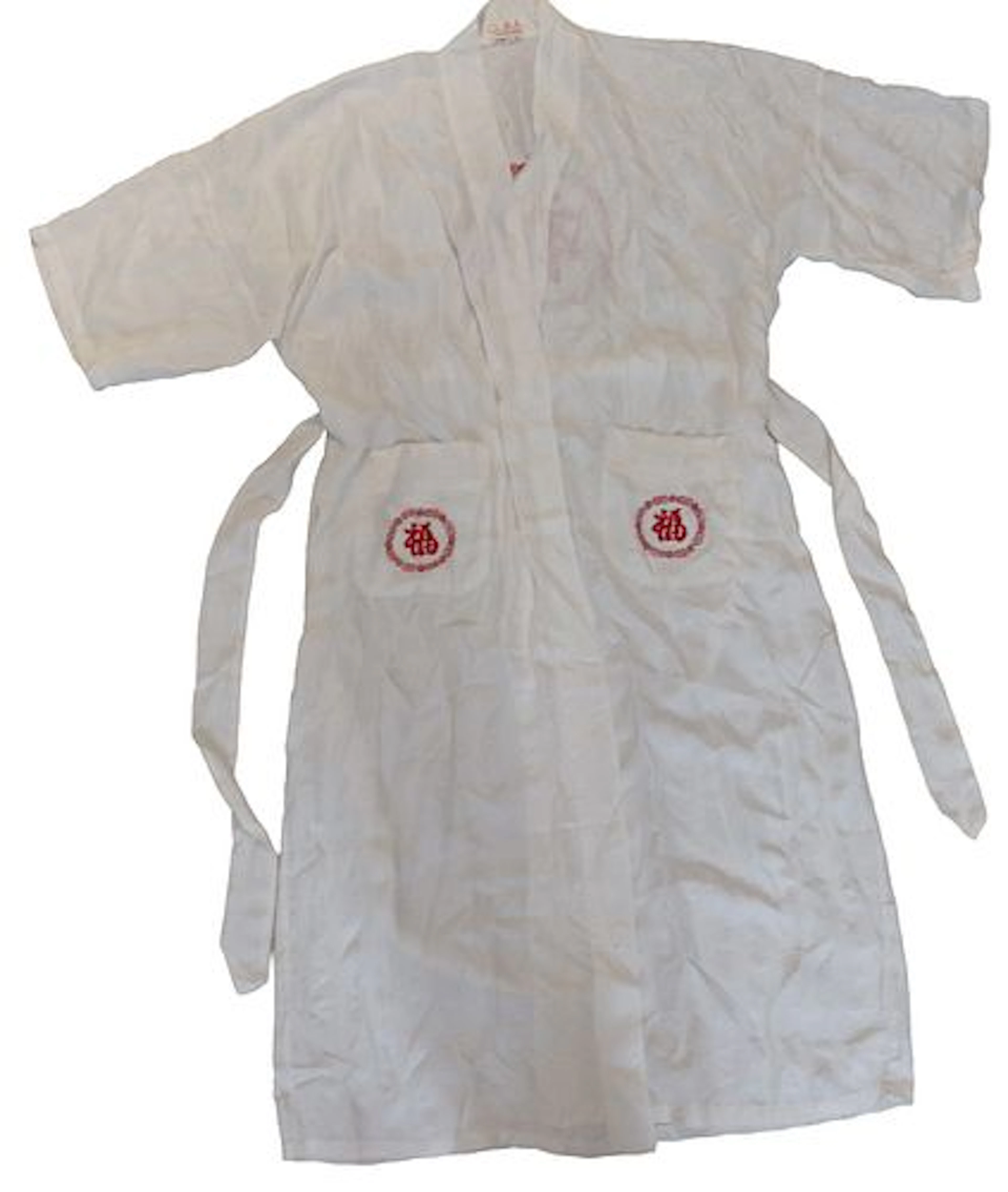 Chinese Longhua Brand 100% Pure Silk Embroidered Robe
